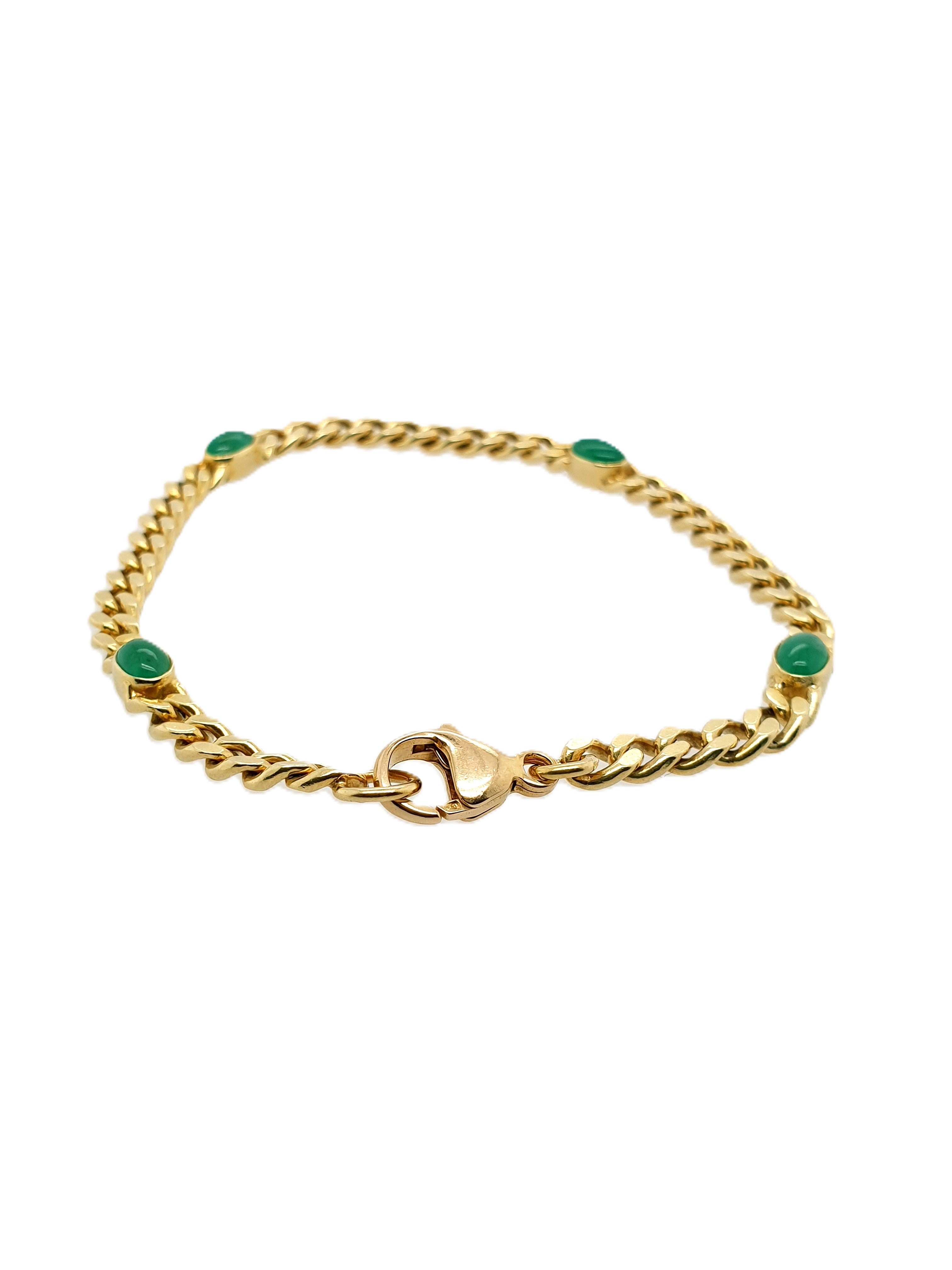 Smaragd Gold Armband 585/14kt 19cm