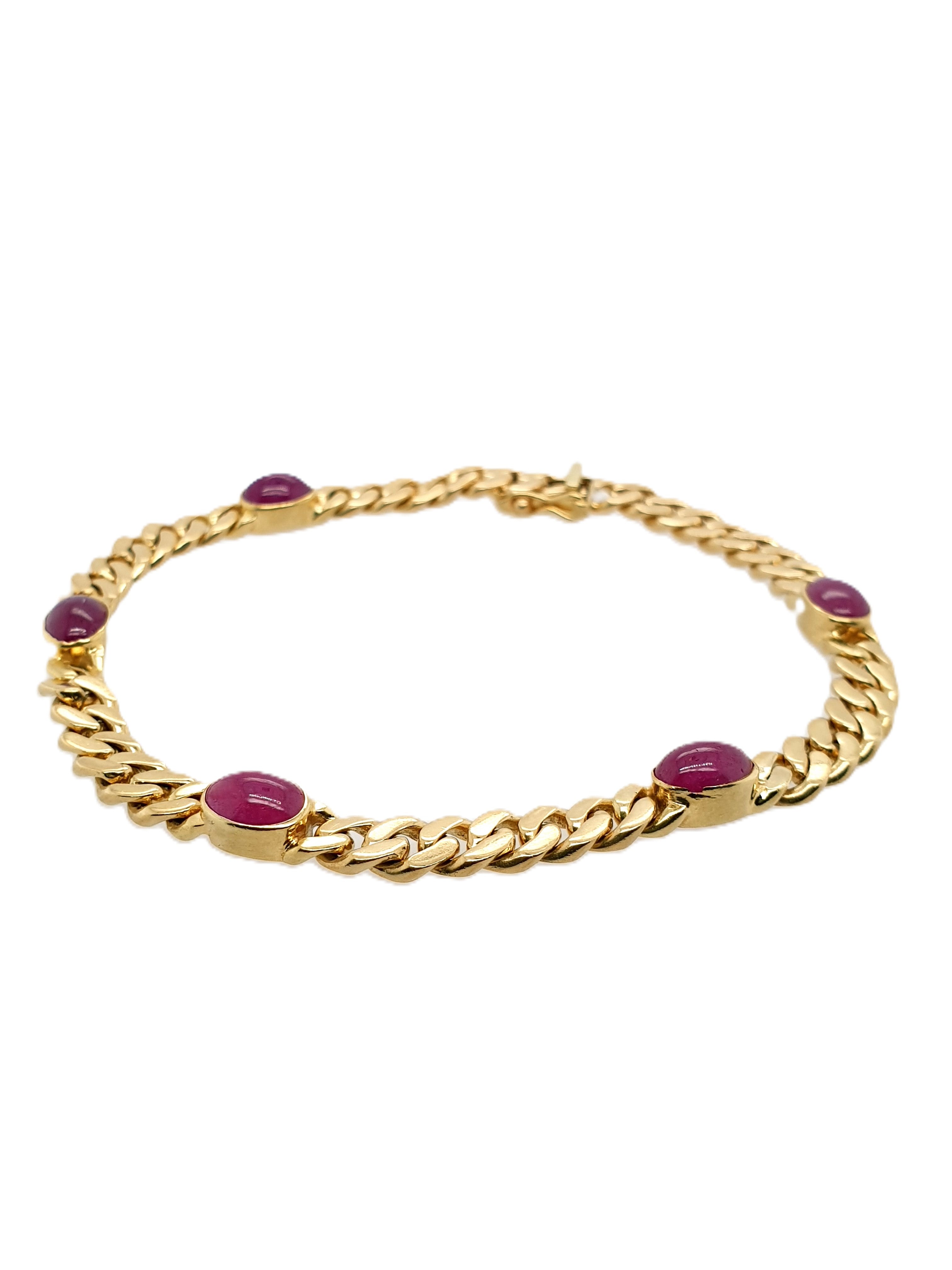 Rubin Gold Armband 585/14kt 20cm