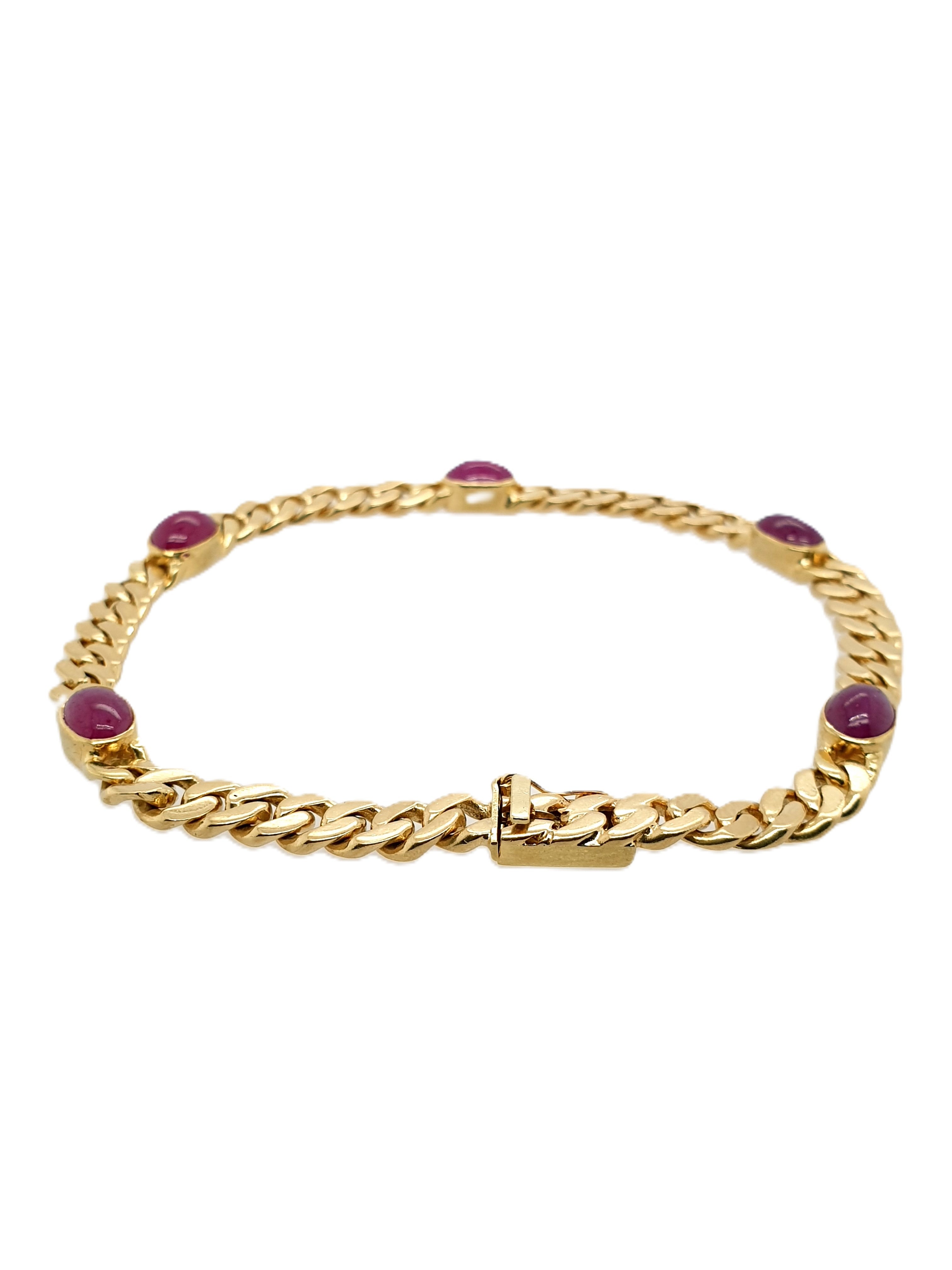 Rubin Gold Armband 585/14kt 20cm