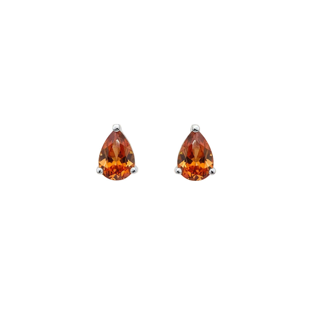 Ohrringe Schmuckstein orange 925 Sterling Silber