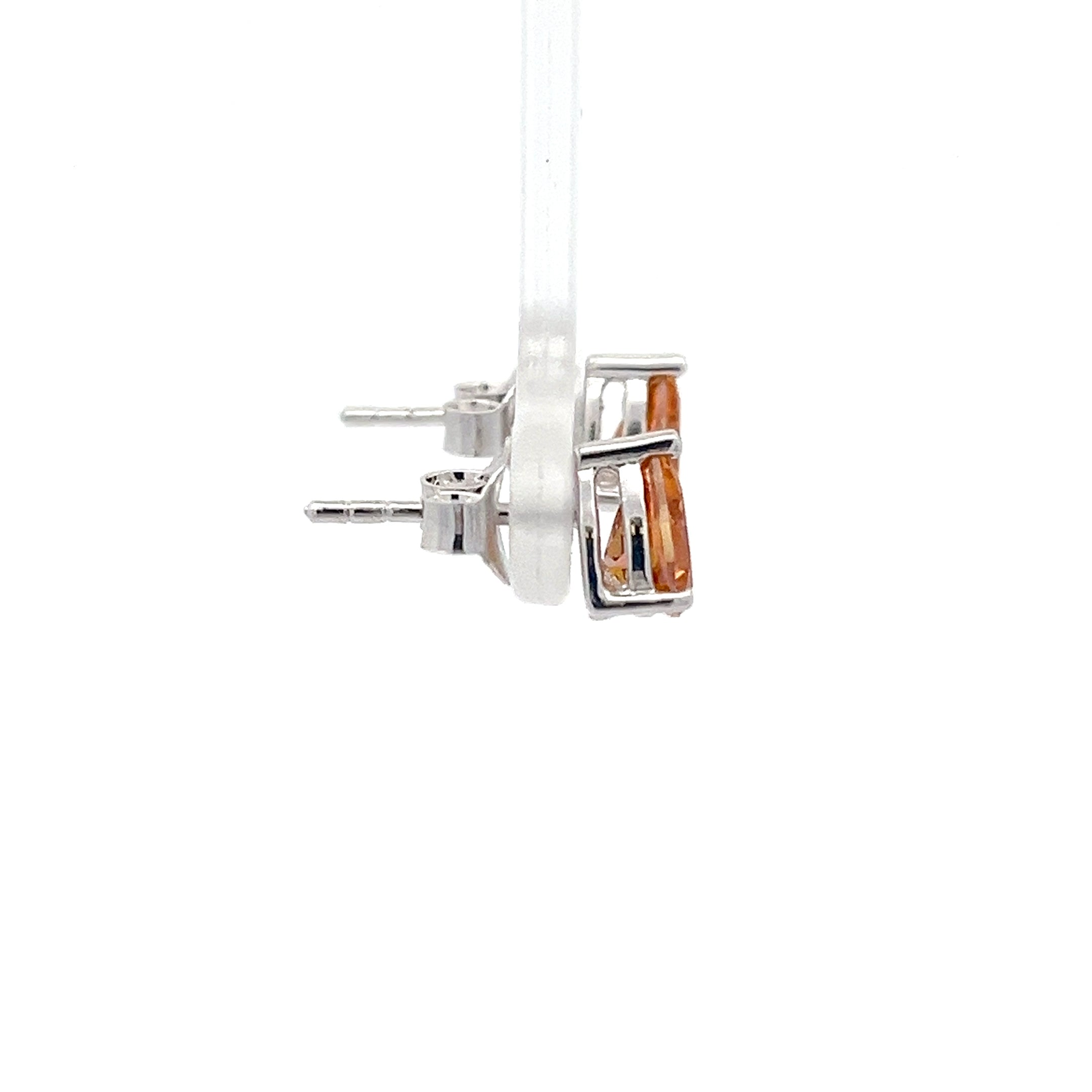 Ohrringe Schmuckstein orange 925 Sterling Silber