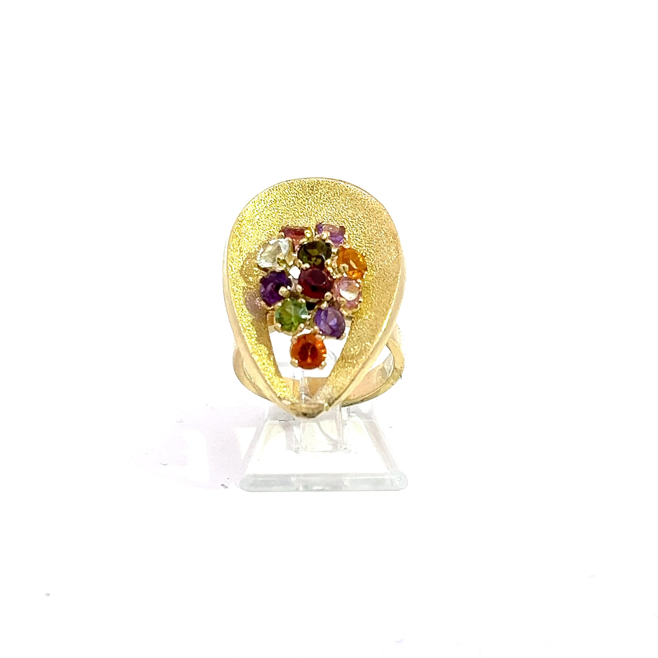 Ring Gold m. div. Farbsteinen *48*