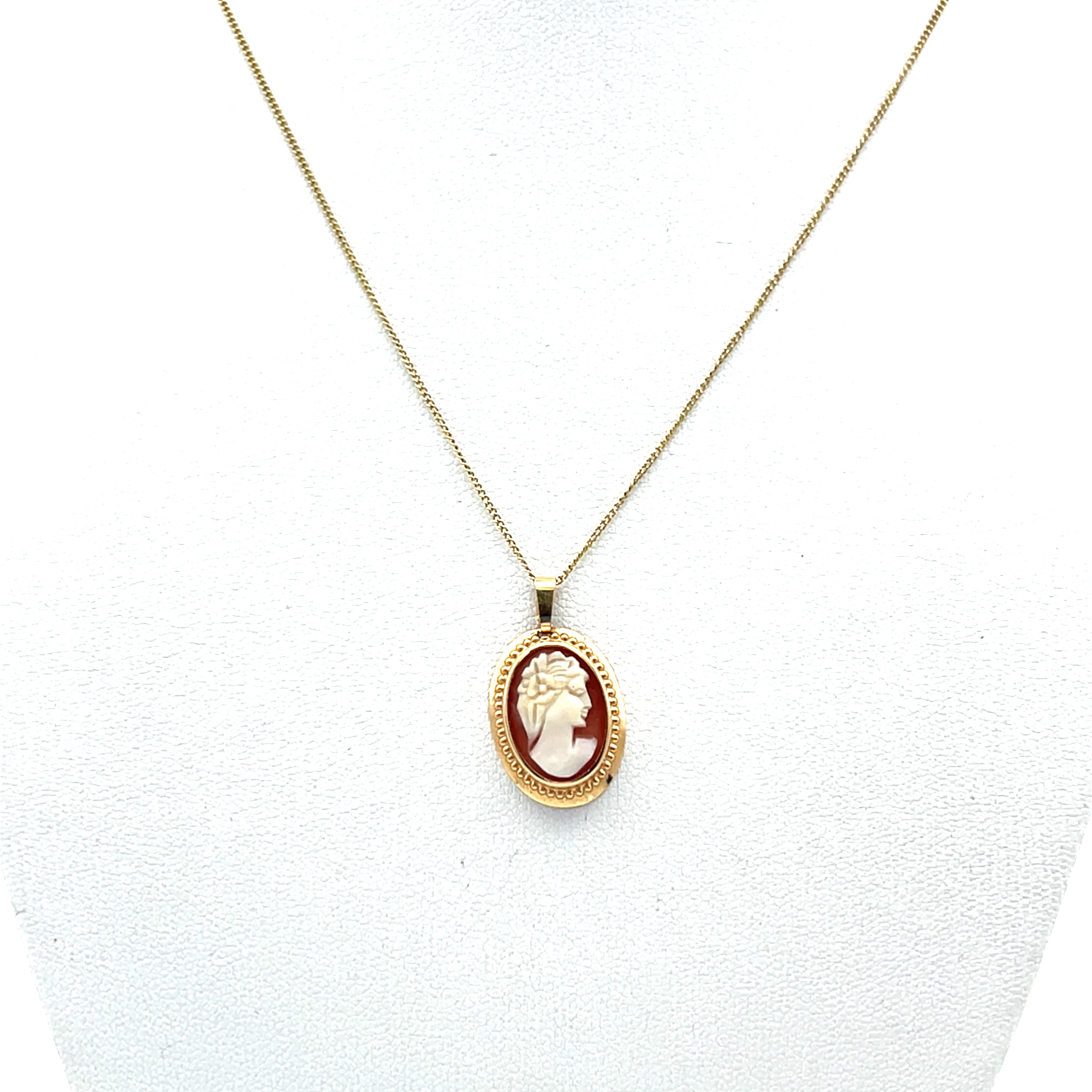 Kamee Gold Kette 585 14 Karat