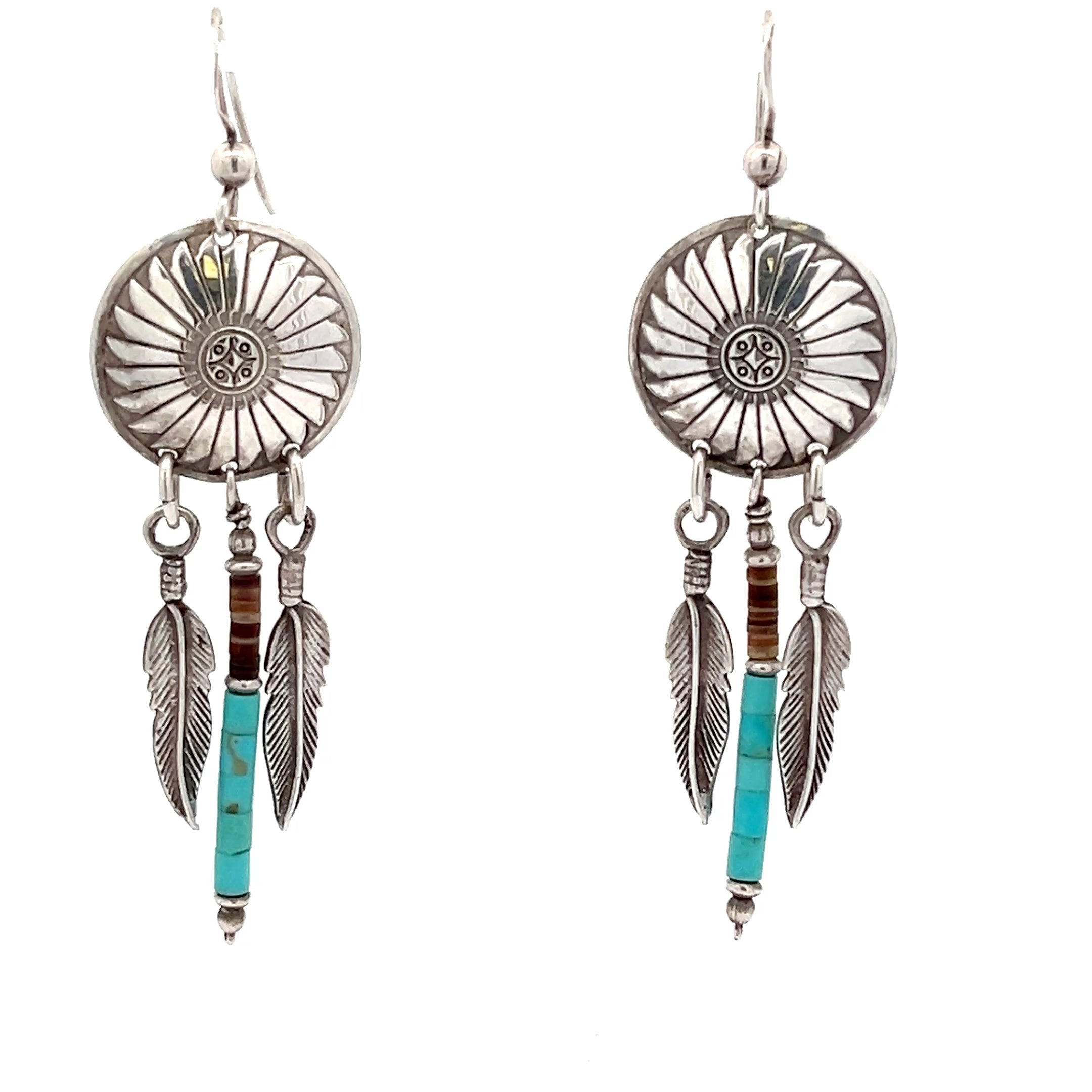 Boho Traumfänger Ohrringe Sterling Silber 925