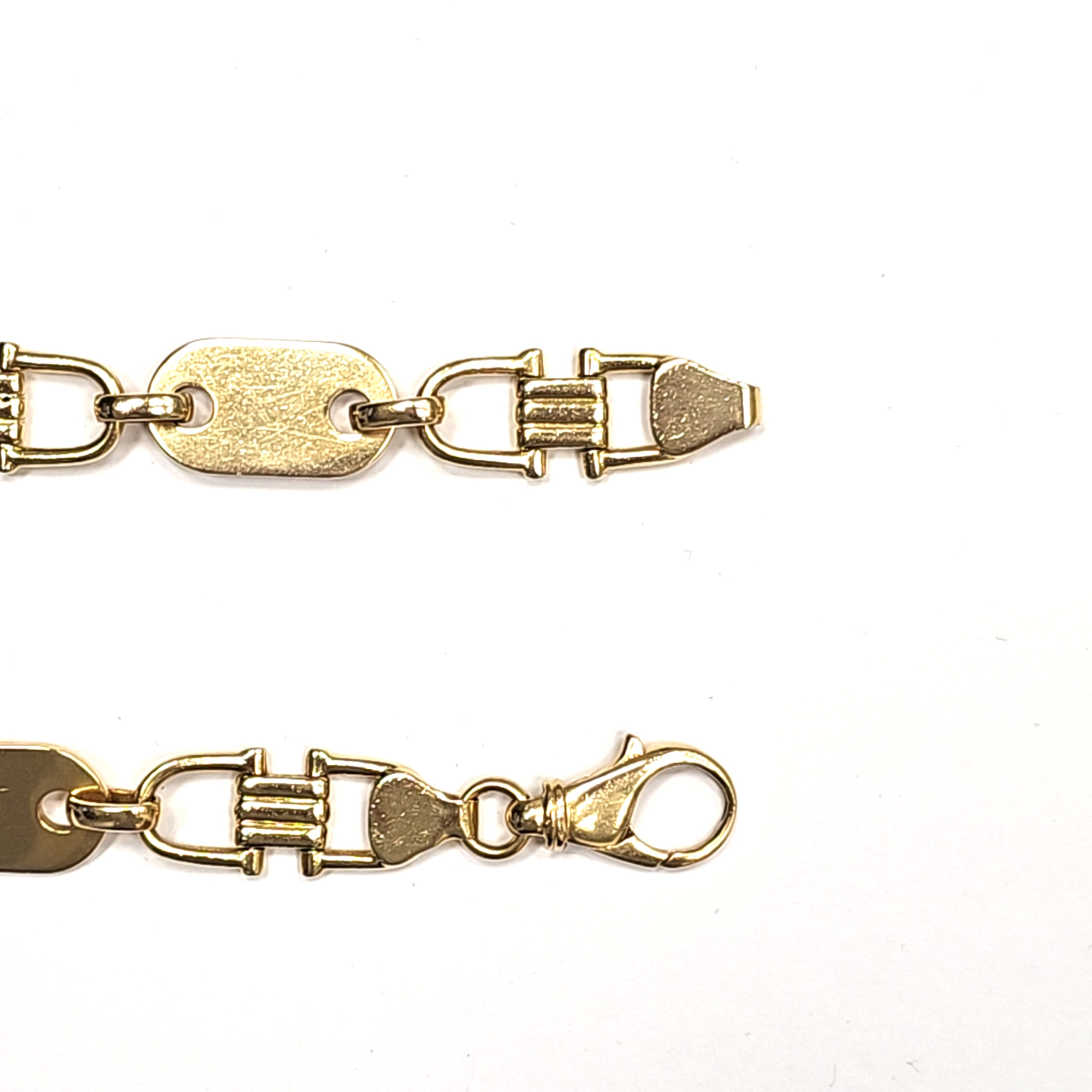 Platten-Steigbügelkette 585/14k ca. 70cm