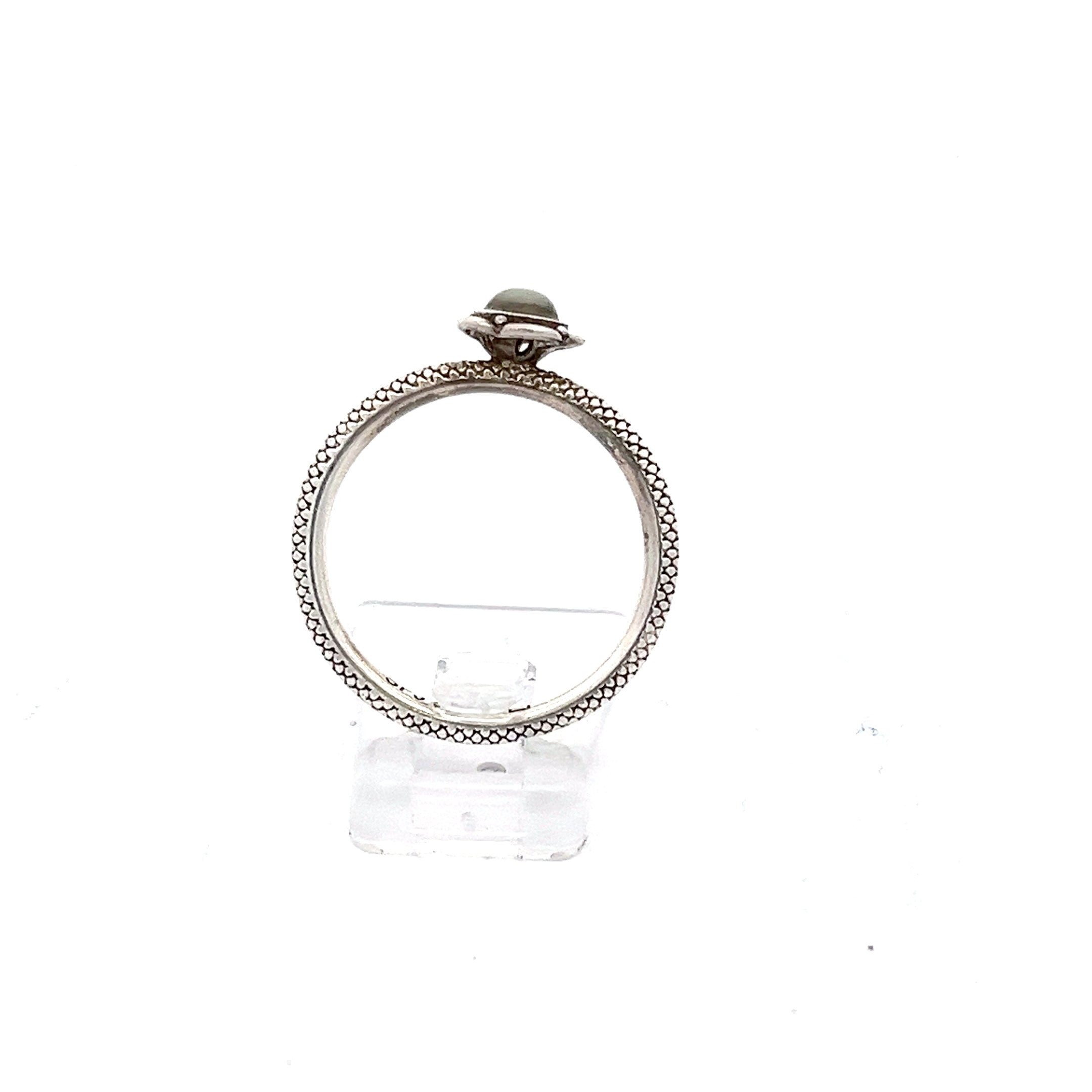 Sterling Silber 925 Damenring mit weißem Stein *53
