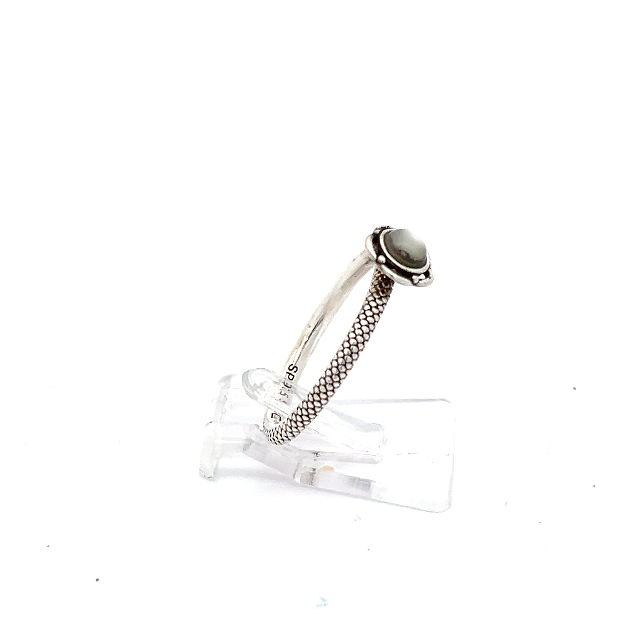 Sterling Silber 925 Damenring mit weißem Stein *53