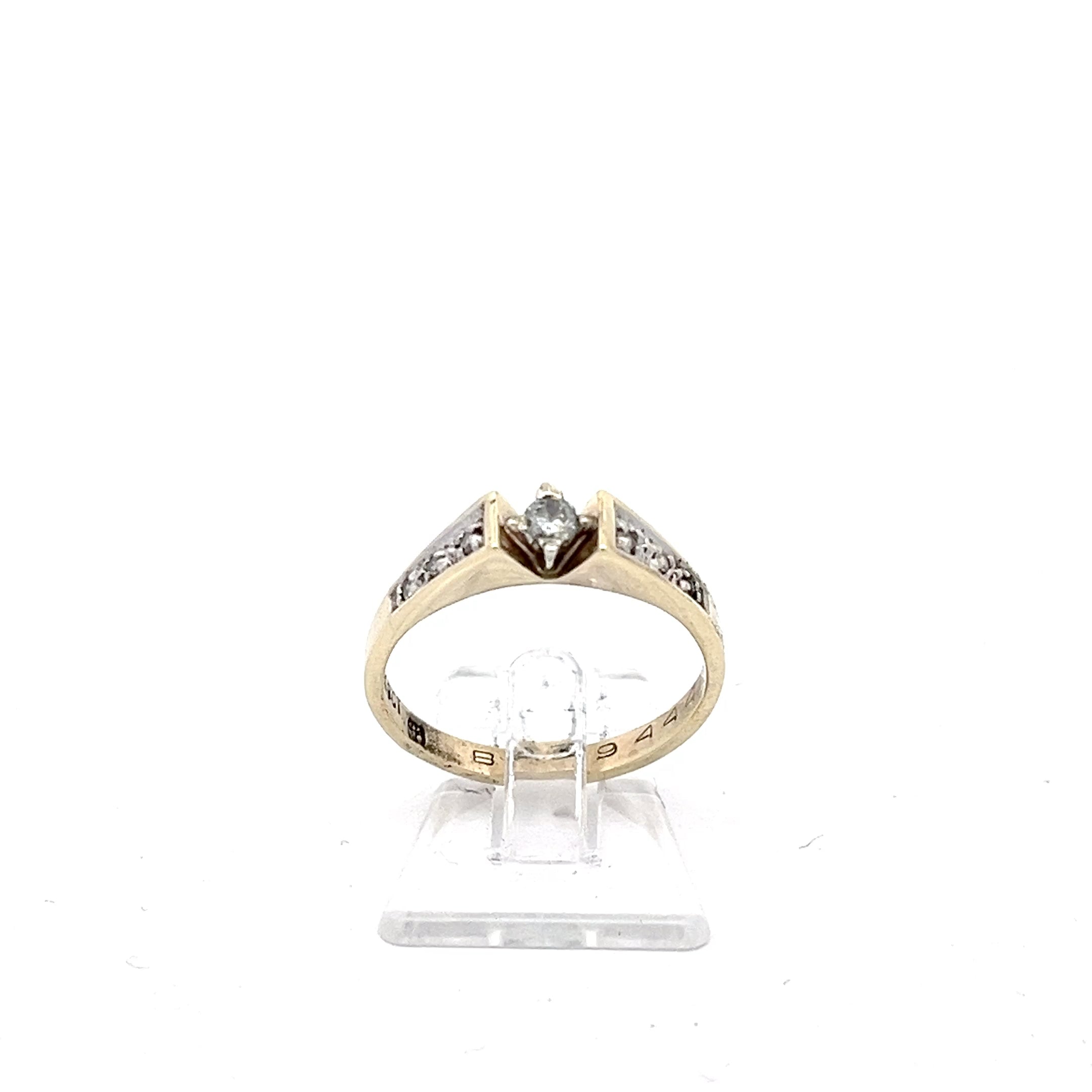 Diamanten Ring Gelb Gold 375 / 9 Karat