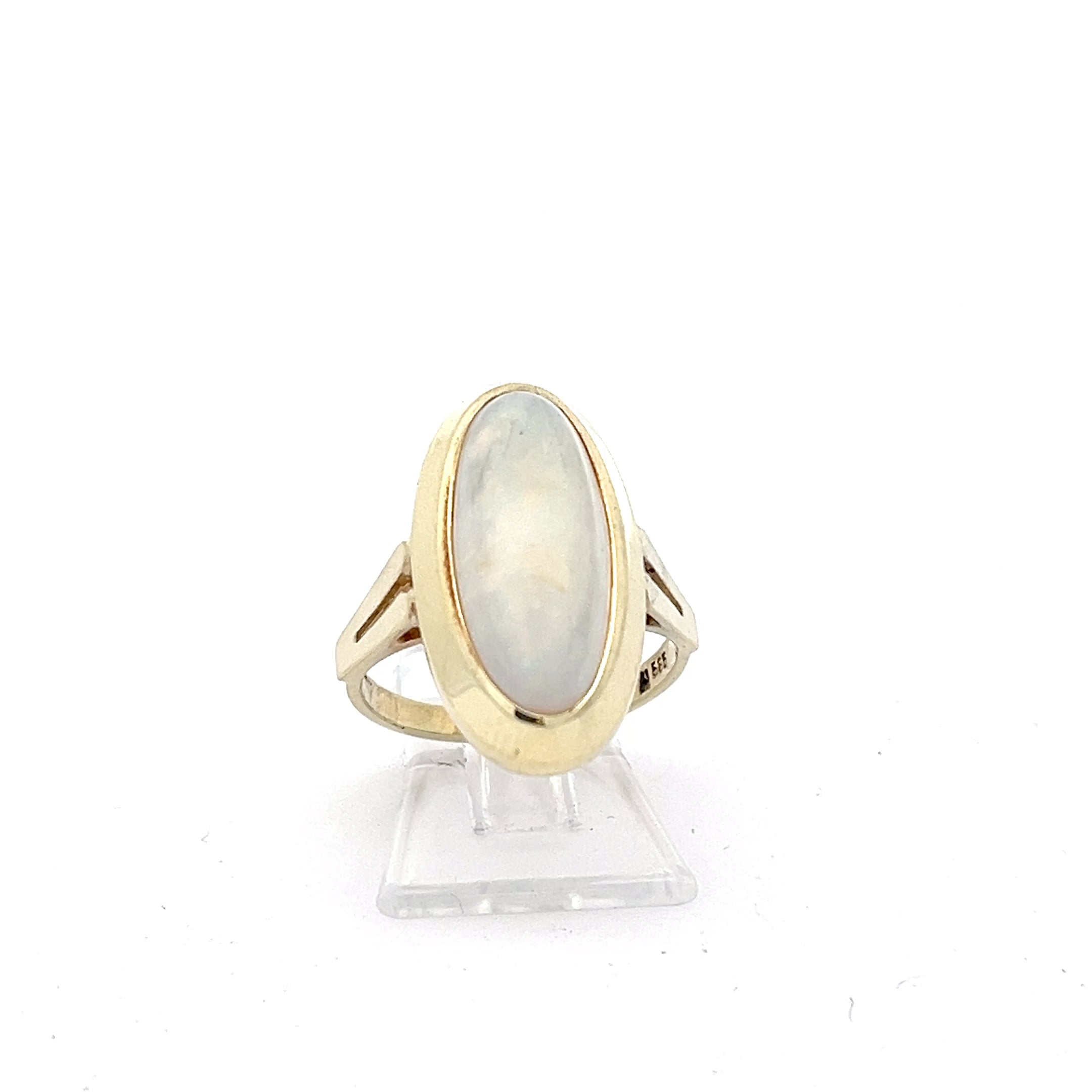 Opal Damen Ring Gelb Gold 585 / 14 Karat *53