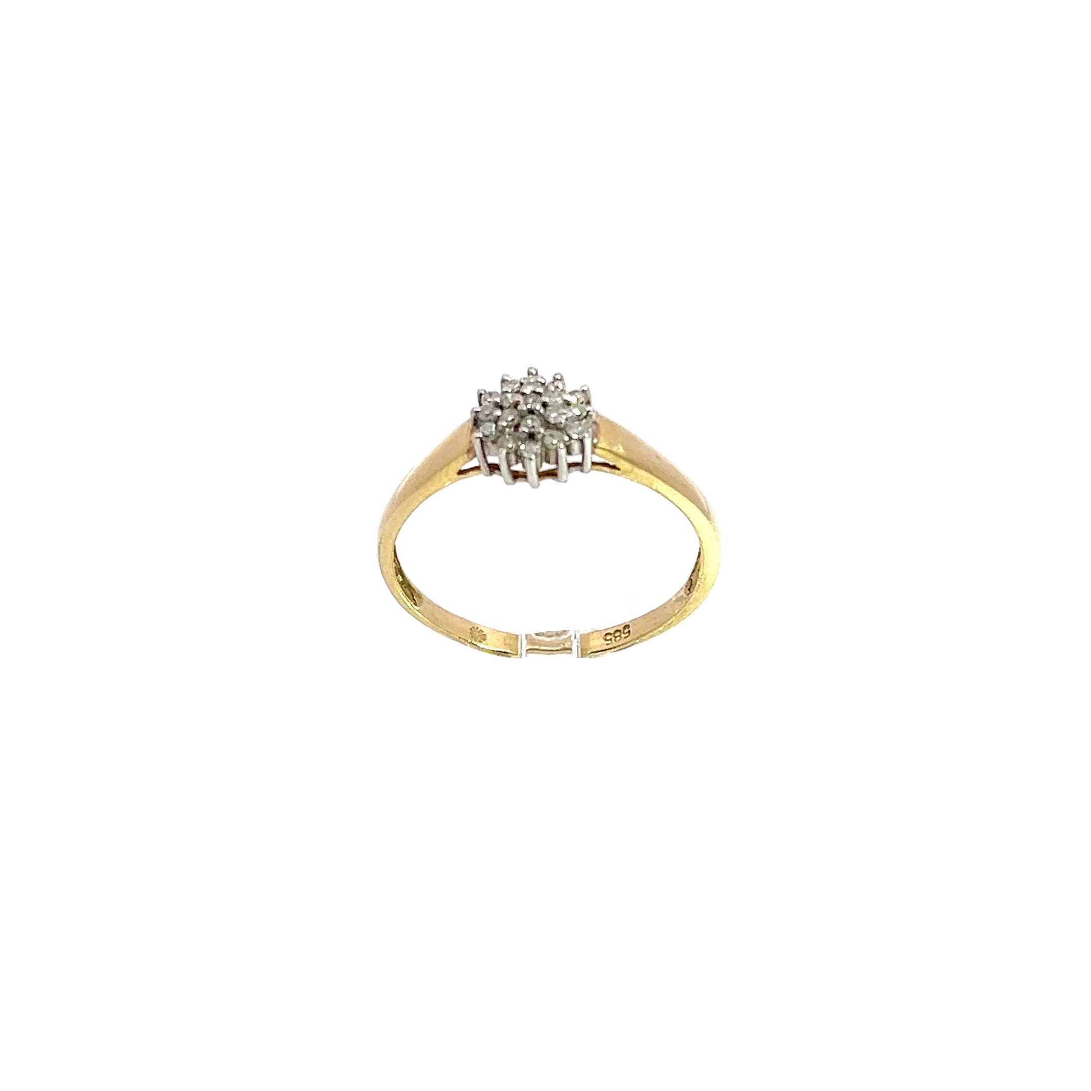 Ring Gelb Gold 585 14 Karat mit Zirkonia *66