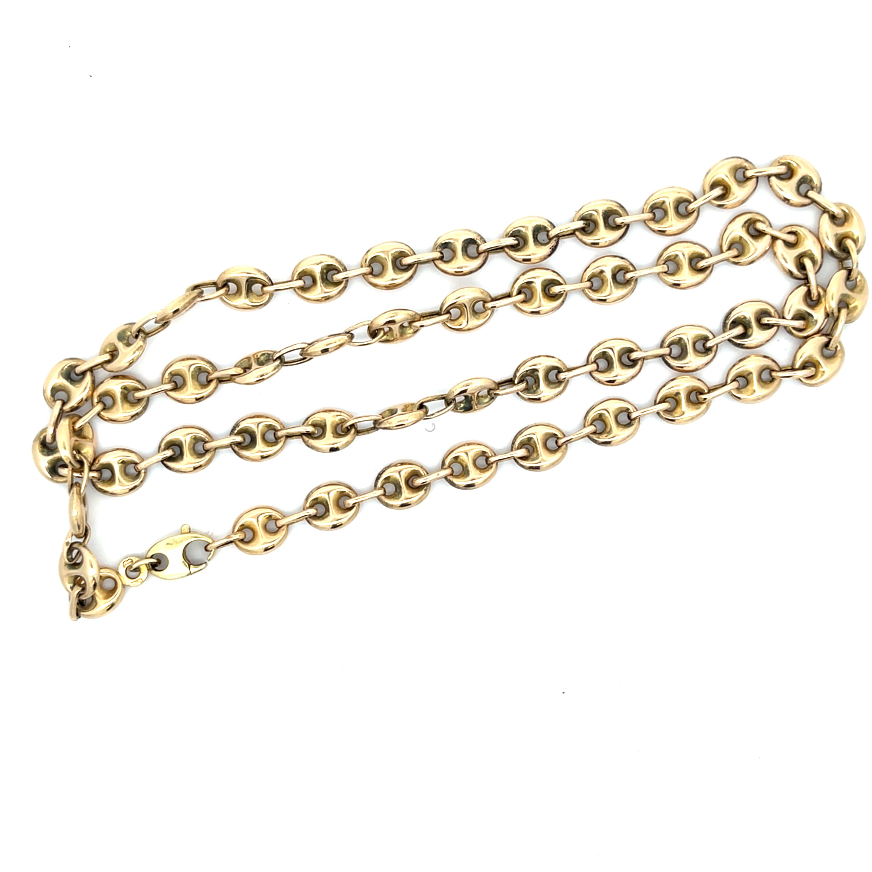 Kaffeebohnenkette Gelb Gold 585 14 Karat
