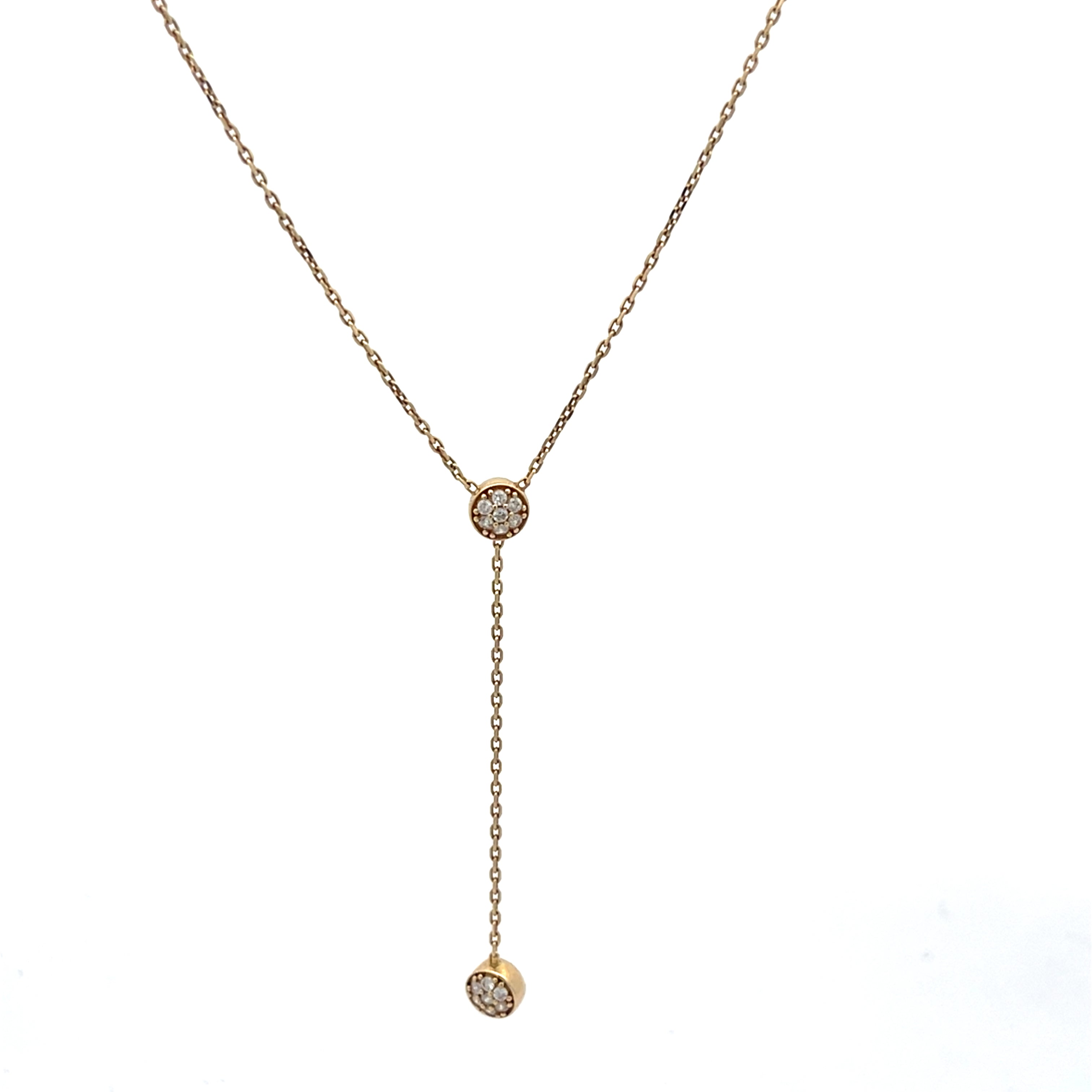 Kette Gold 585 14 Karat mit Zirkonia
