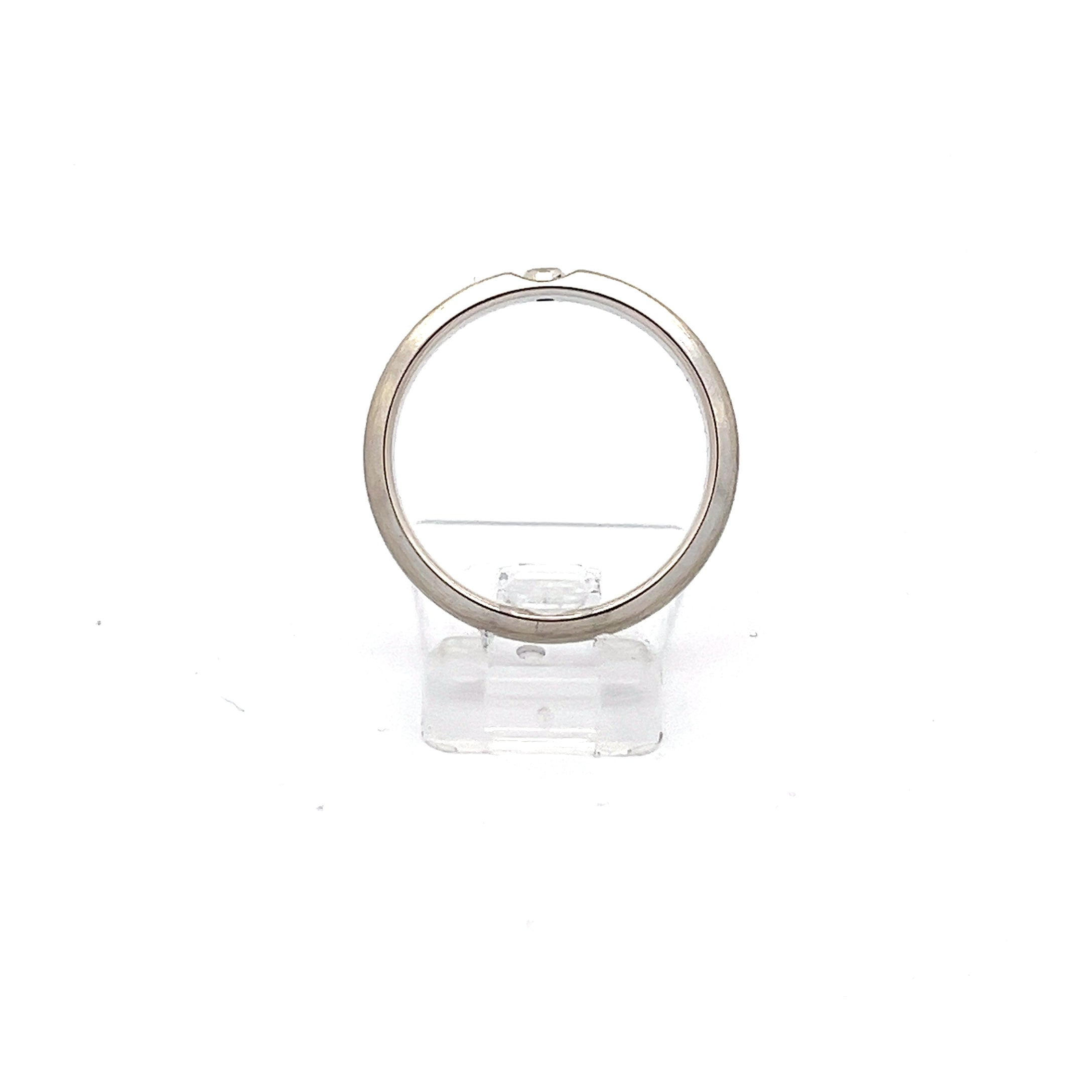 Damenring Weißgold 585 14 Karat mit kleinem Brillanten *52