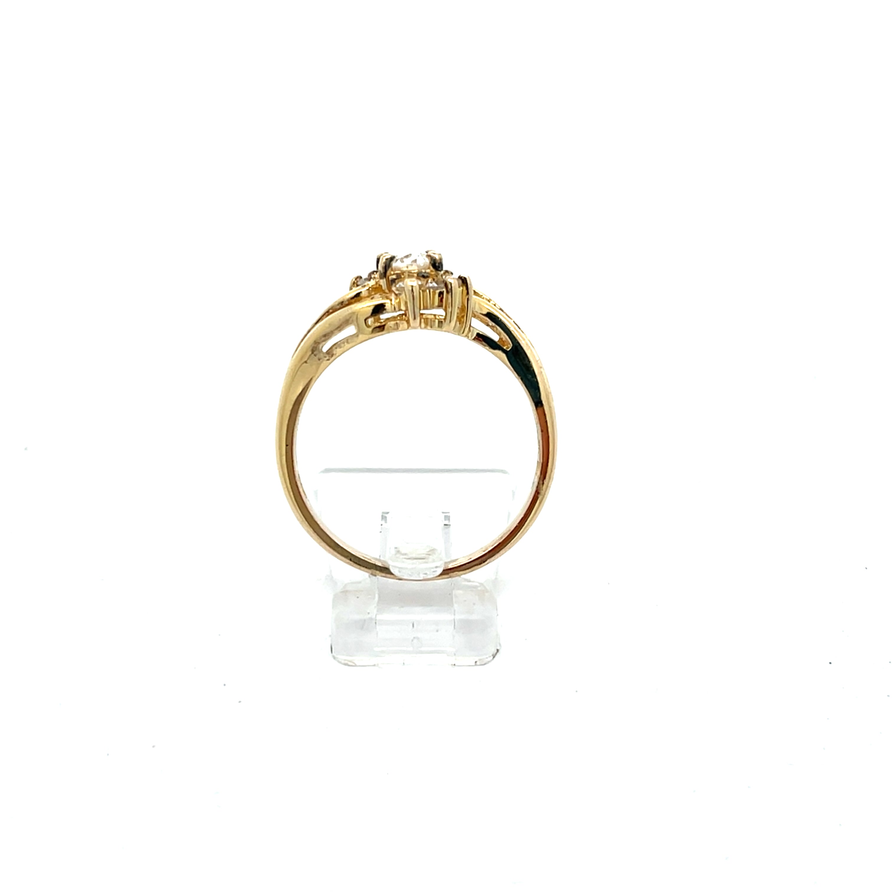 Sterling Silber Ring vergoldet mit Zirkonia *57