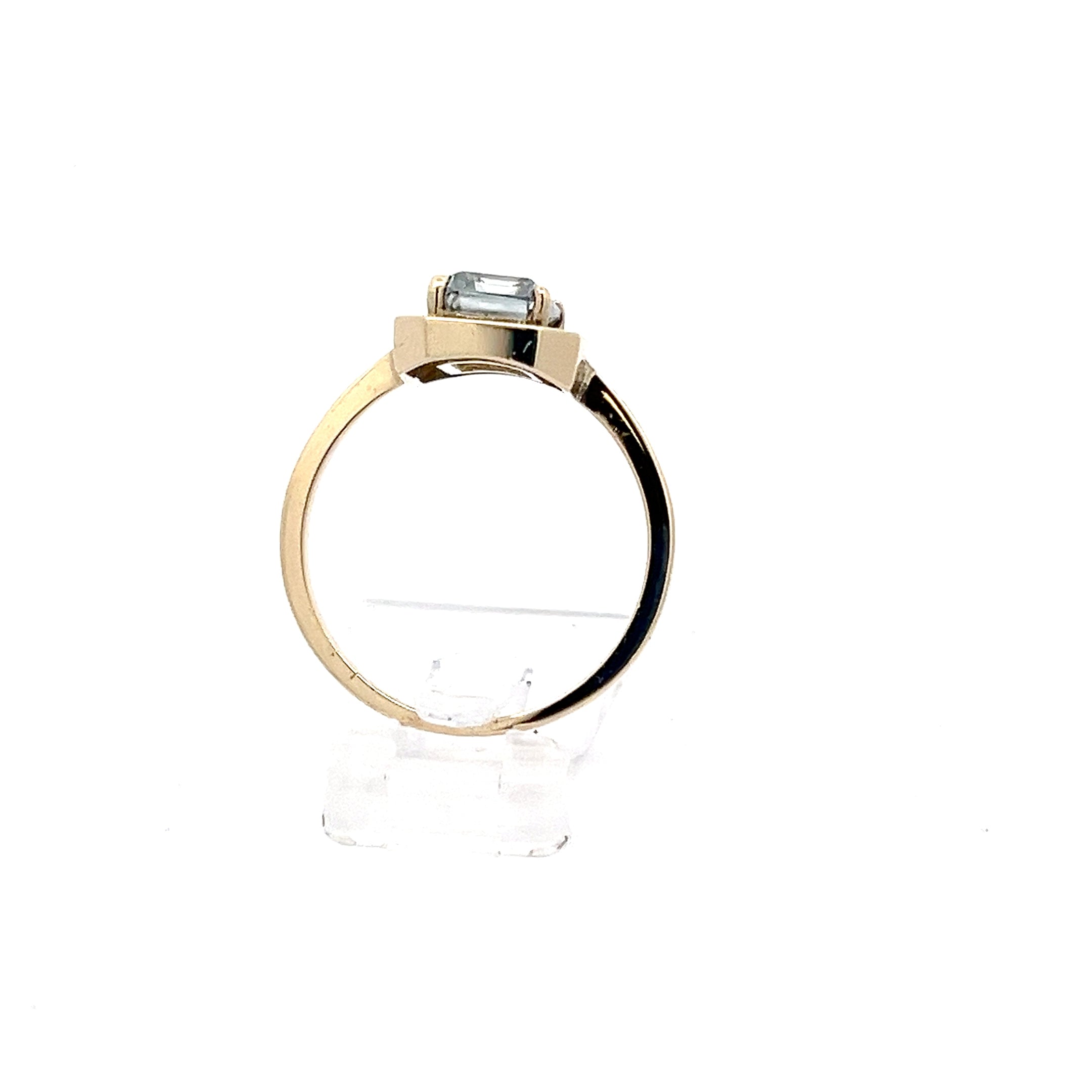 Damen Ring Gold mit Farbstein Hellblau 585 / 14 Karat