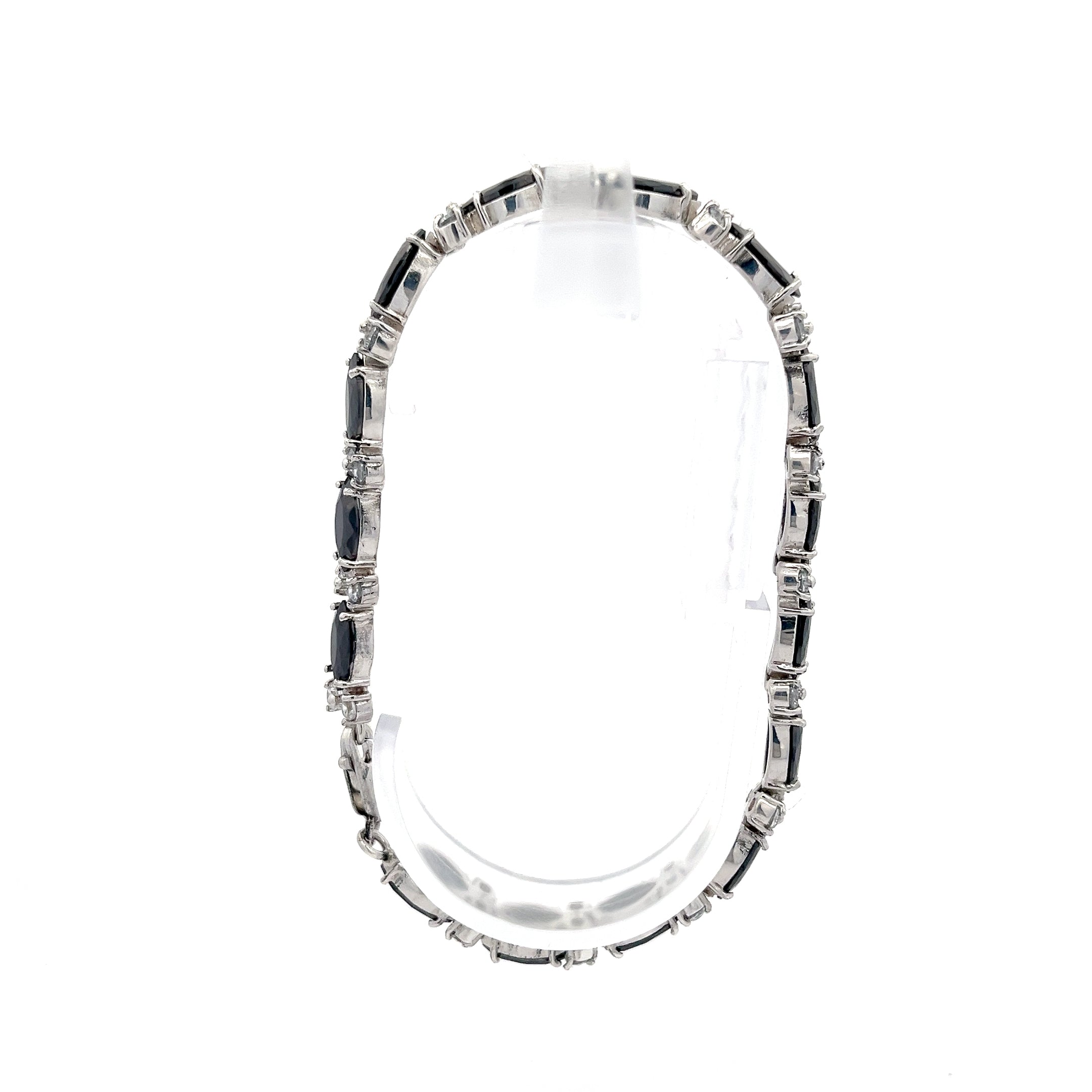 Armband Sterling Silber mit schwarzen Steinen