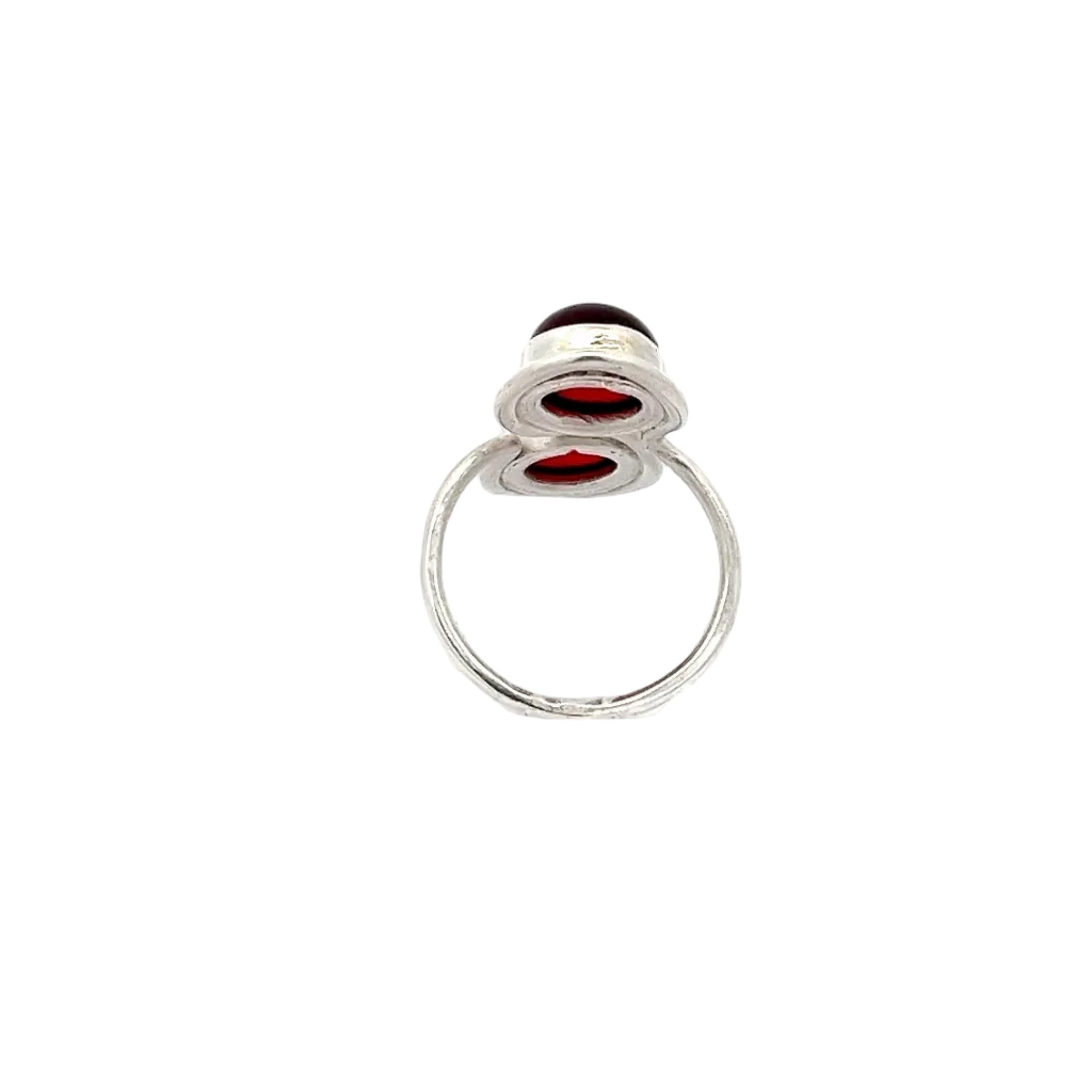 Damen Ring Schmuckstein rot 925 Silber Gr.53