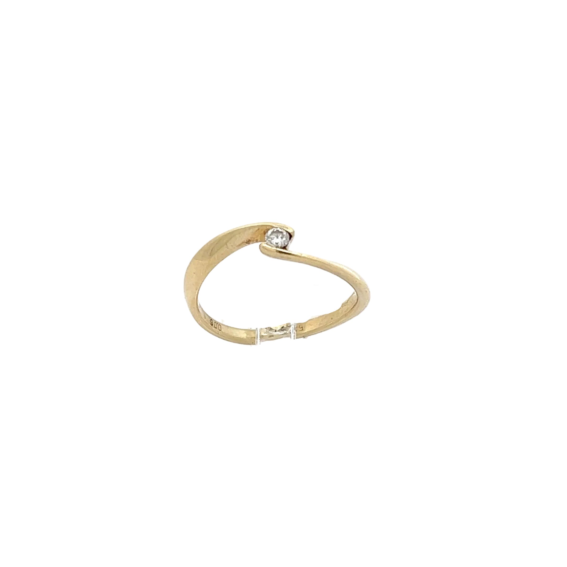 Damenring Gelbgold Brillant 585/14kt Gr.51