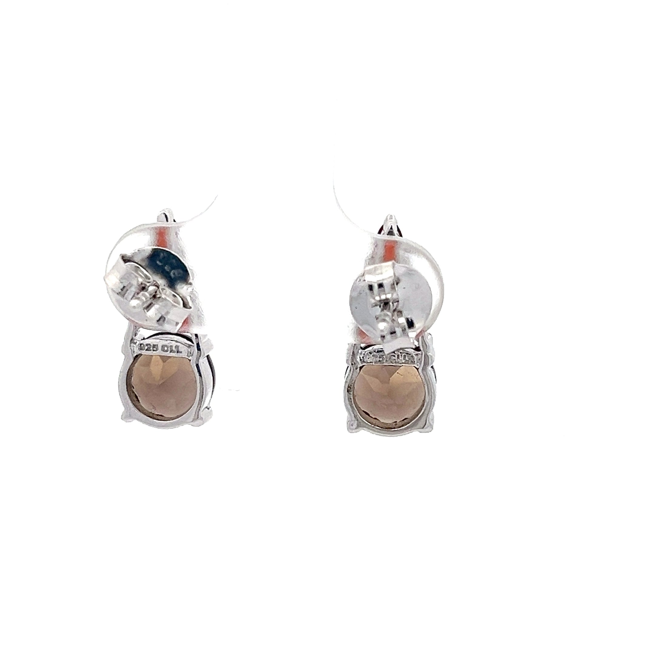 Ohrringe Silber 925 mit braunen und roten Steinen