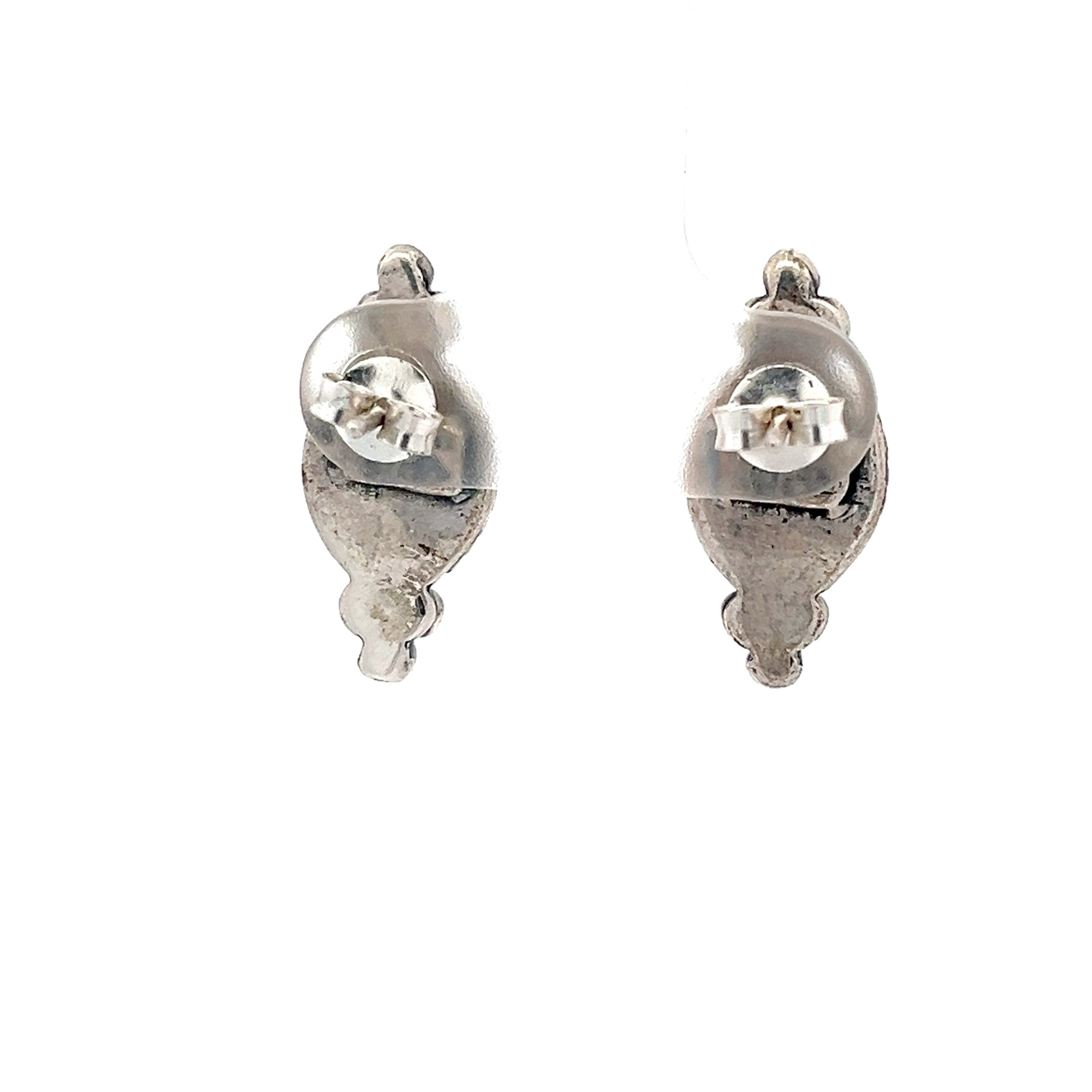 Vintage Boho Stil Ohrringe Silber 925 mit türkisem Stein