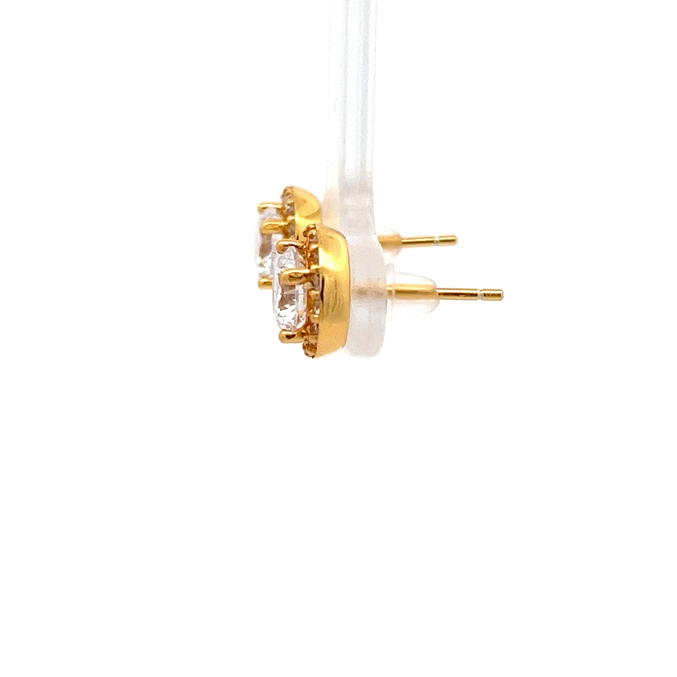 Sterling Silber 925 Ohrstecker vergoldet mit Zirkonia