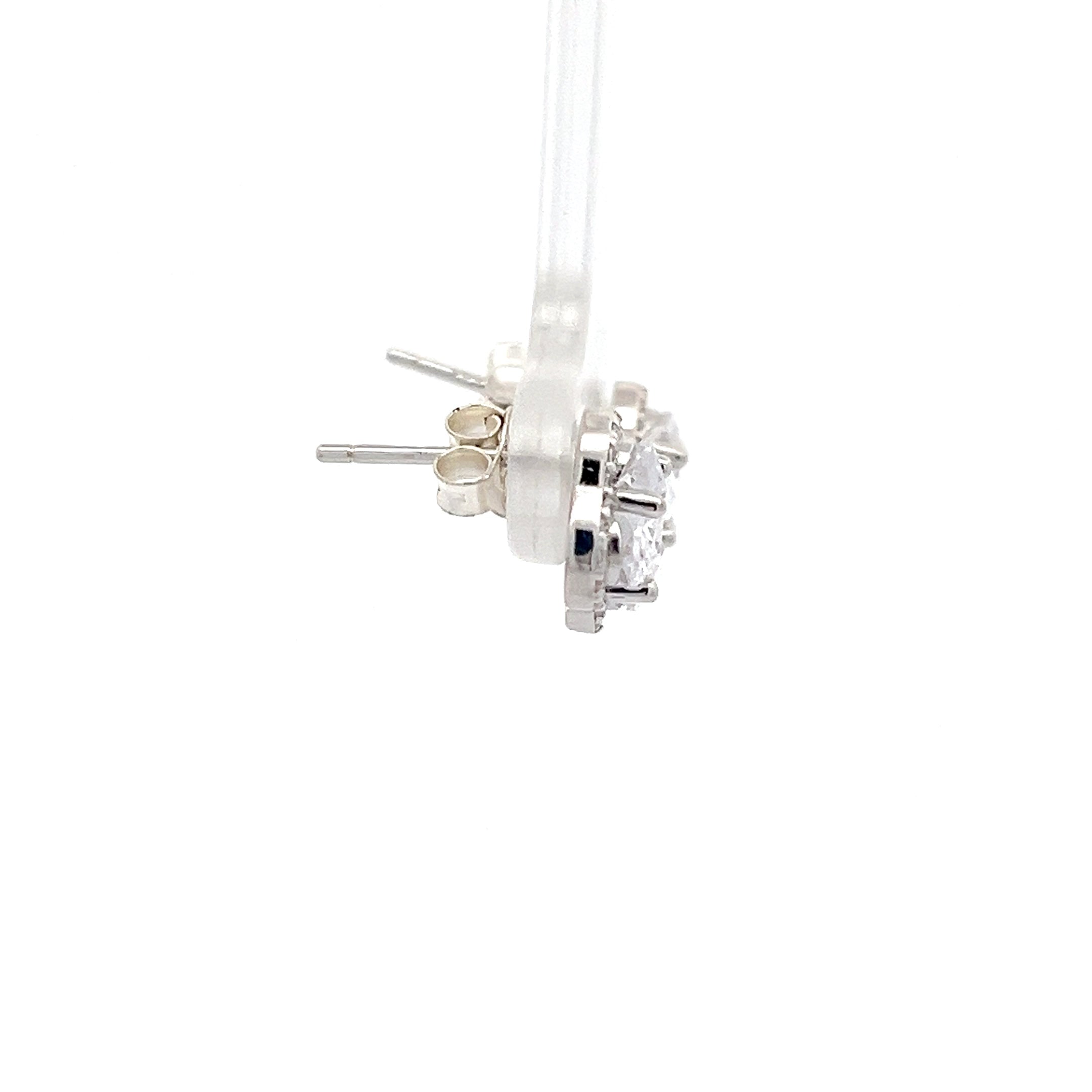 Ohrring Stecker Blumenmuster Sterling Silber 925