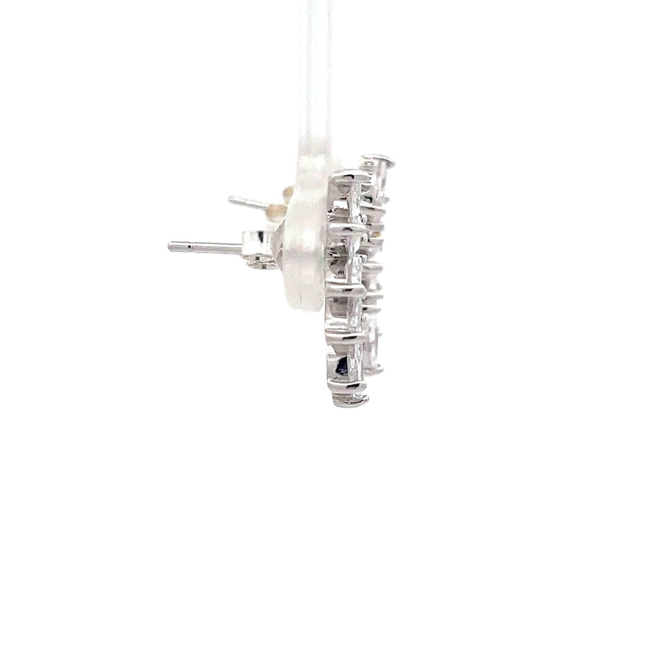 Ear Climber Blatt-Design Ohrringe Sterling Silber 925 mit Zirkonia