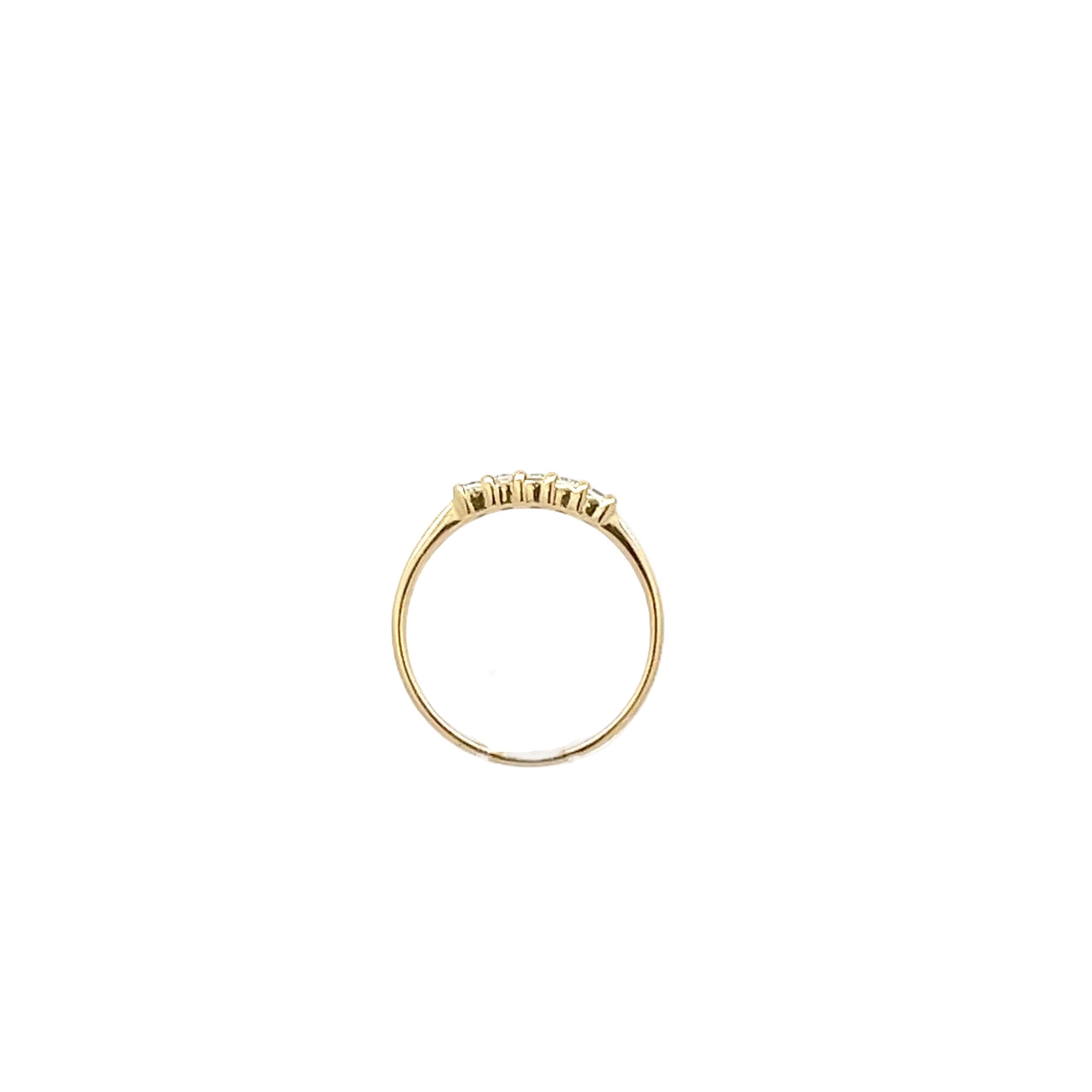 Ring Zirkonia 925 Silber vergoldet Gr.51