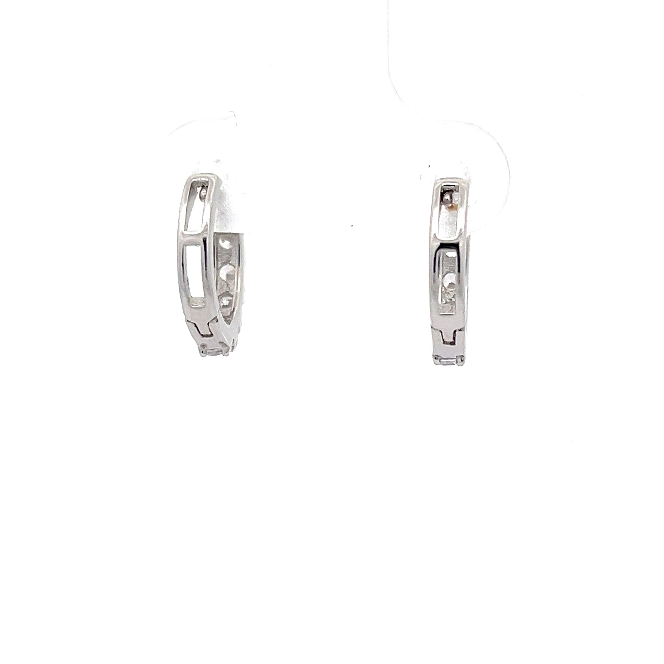 Creolen Sterling Silber 925 Ohrringe mit Zirkonia