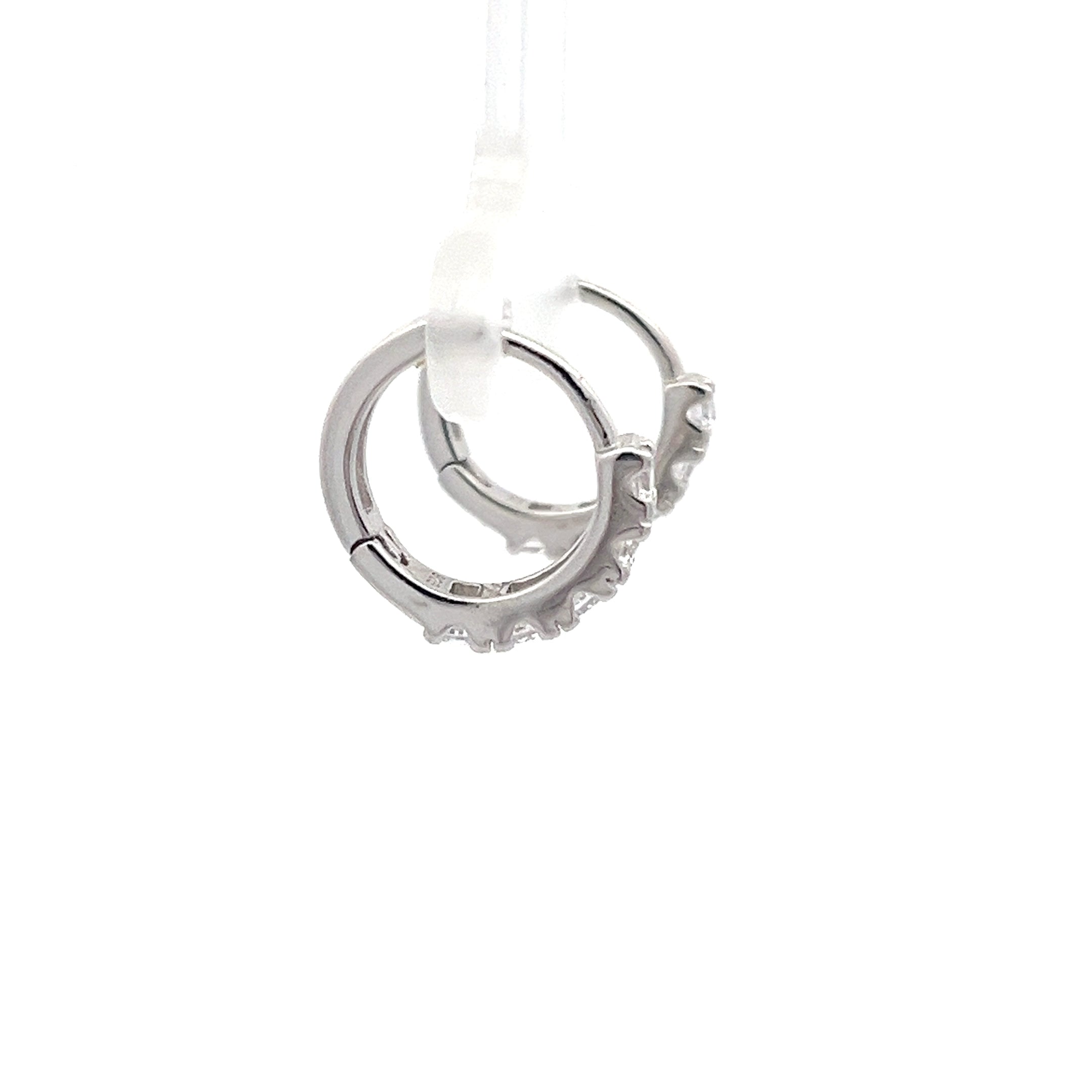 Creolen Sterling Silber 925 Ohrringe mit Zirkonia