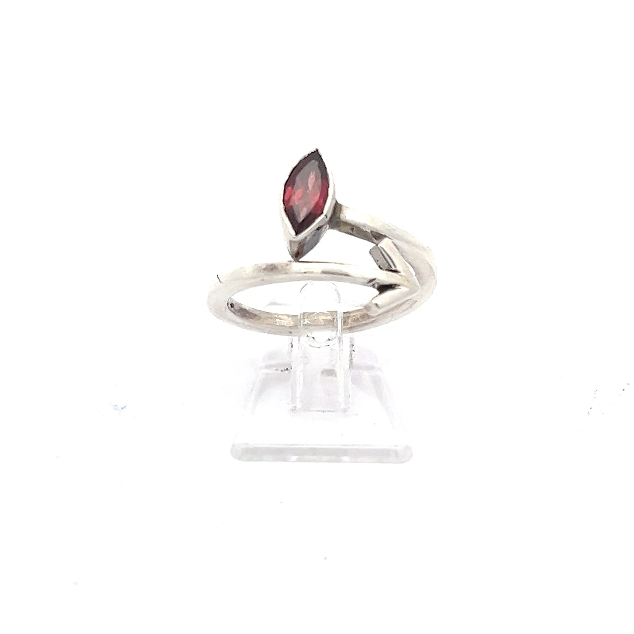 Ring Sterling Silber Pfeil mit Farbstein *56