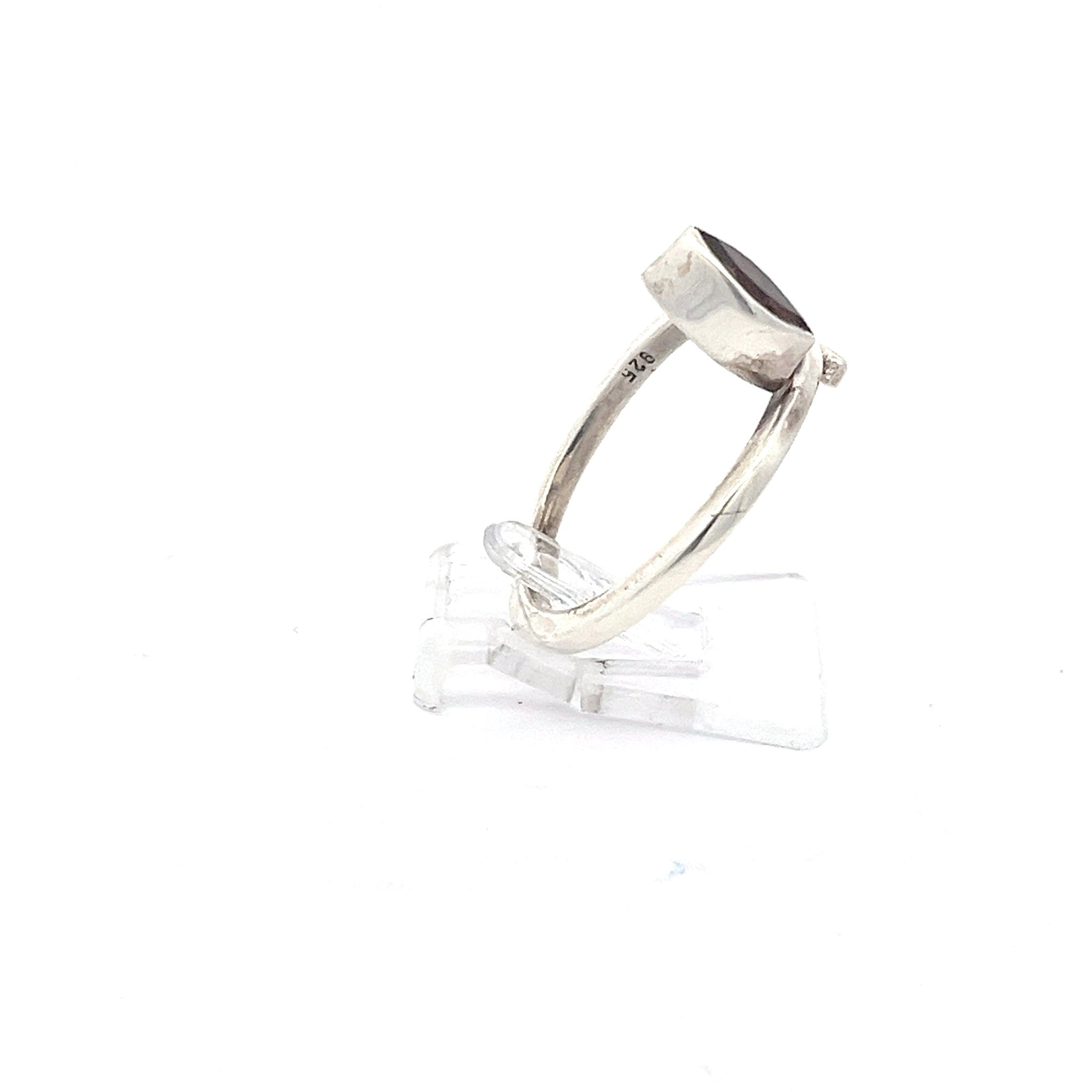 Ring Sterling Silber Pfeil mit Farbstein *56