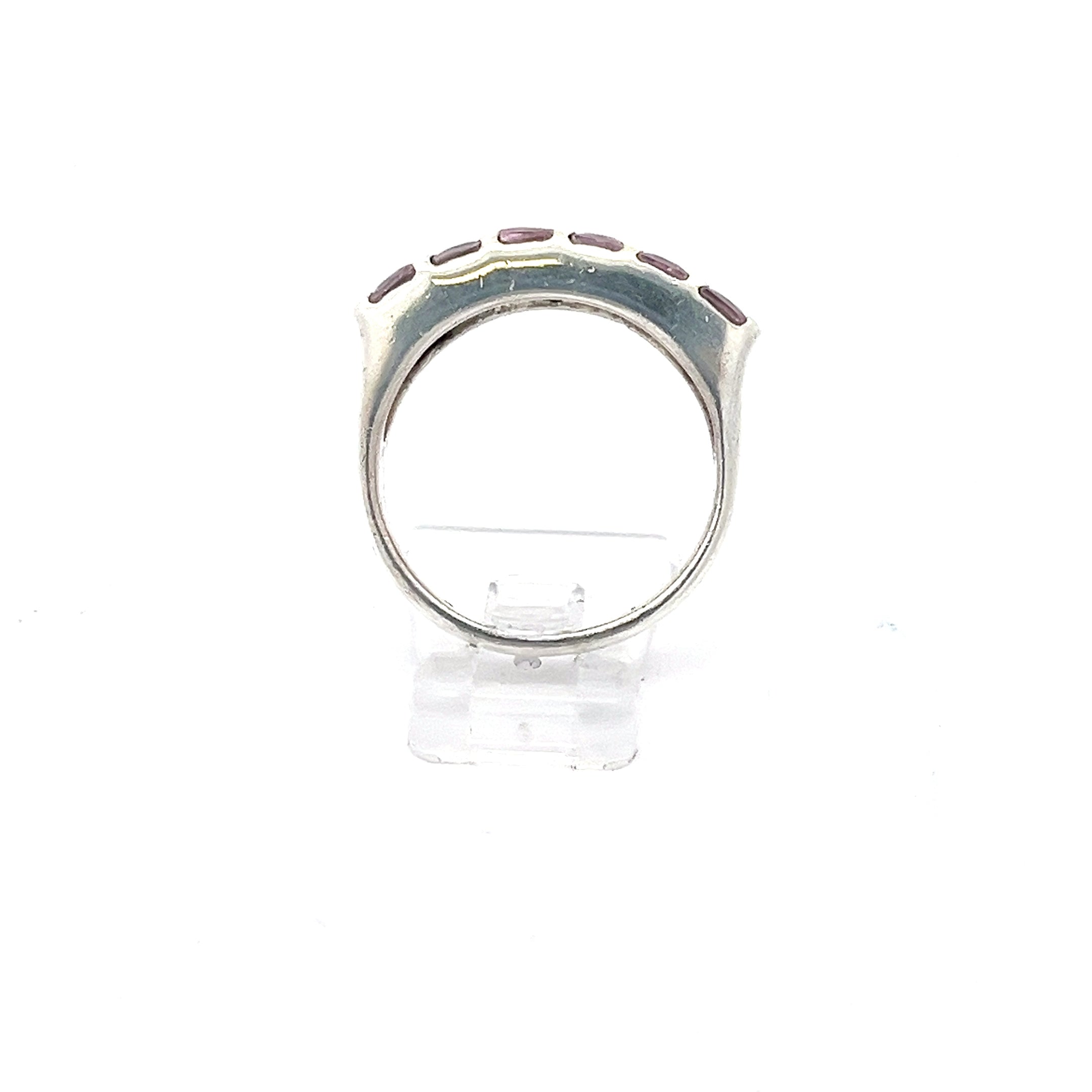 Damenring Sterling Silber 925 mit Farbsteinen pink *57