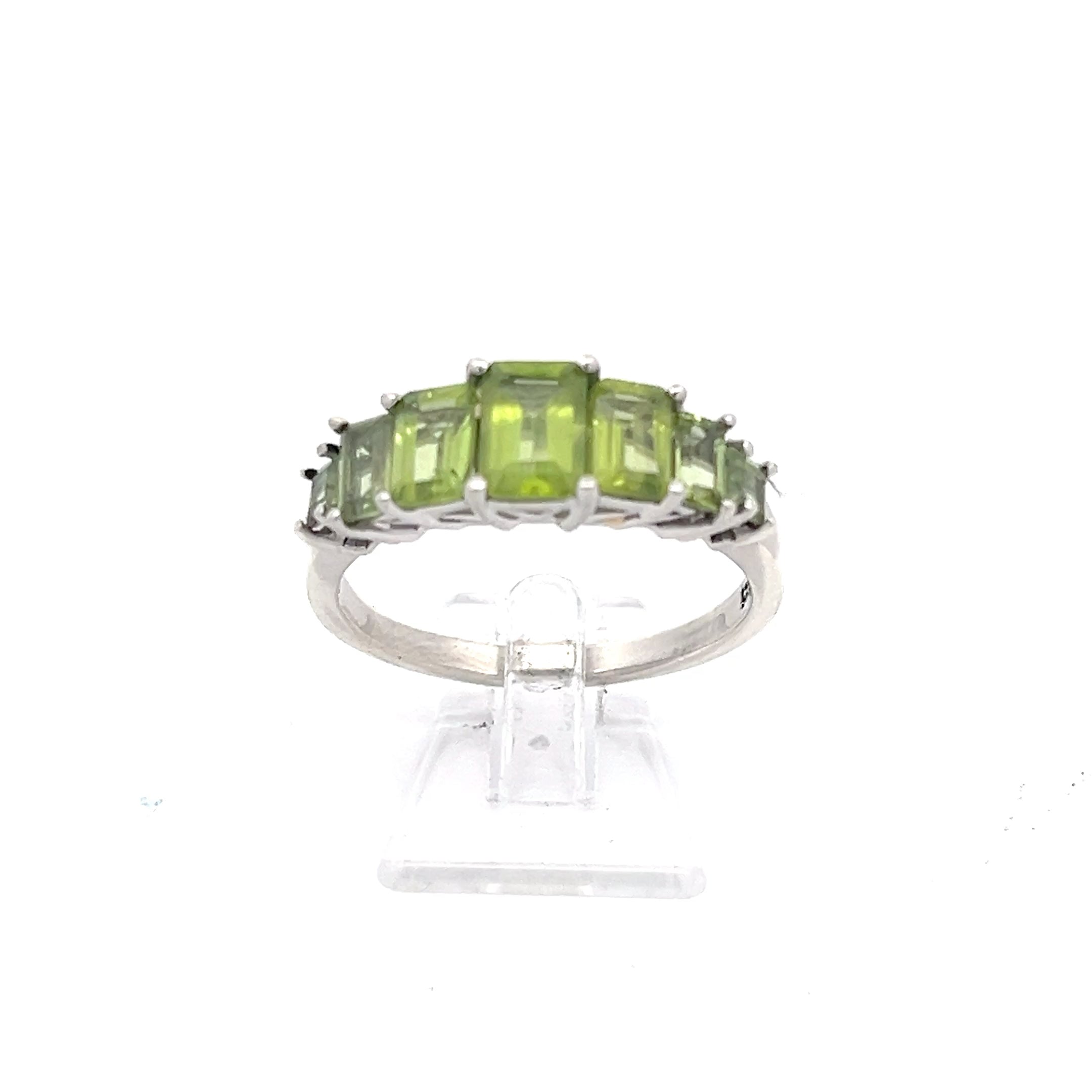 Ring Sterling Silber 925 mit grünen Steinen *66