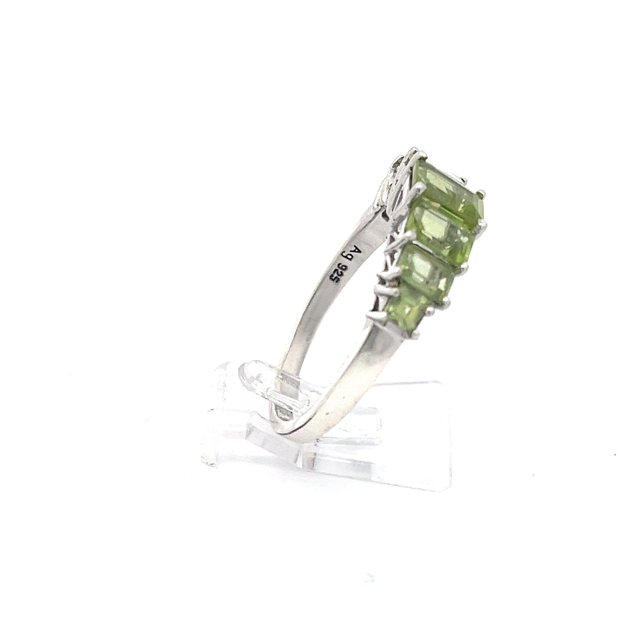 Ring Sterling Silber 925 mit grünen Steinen *66