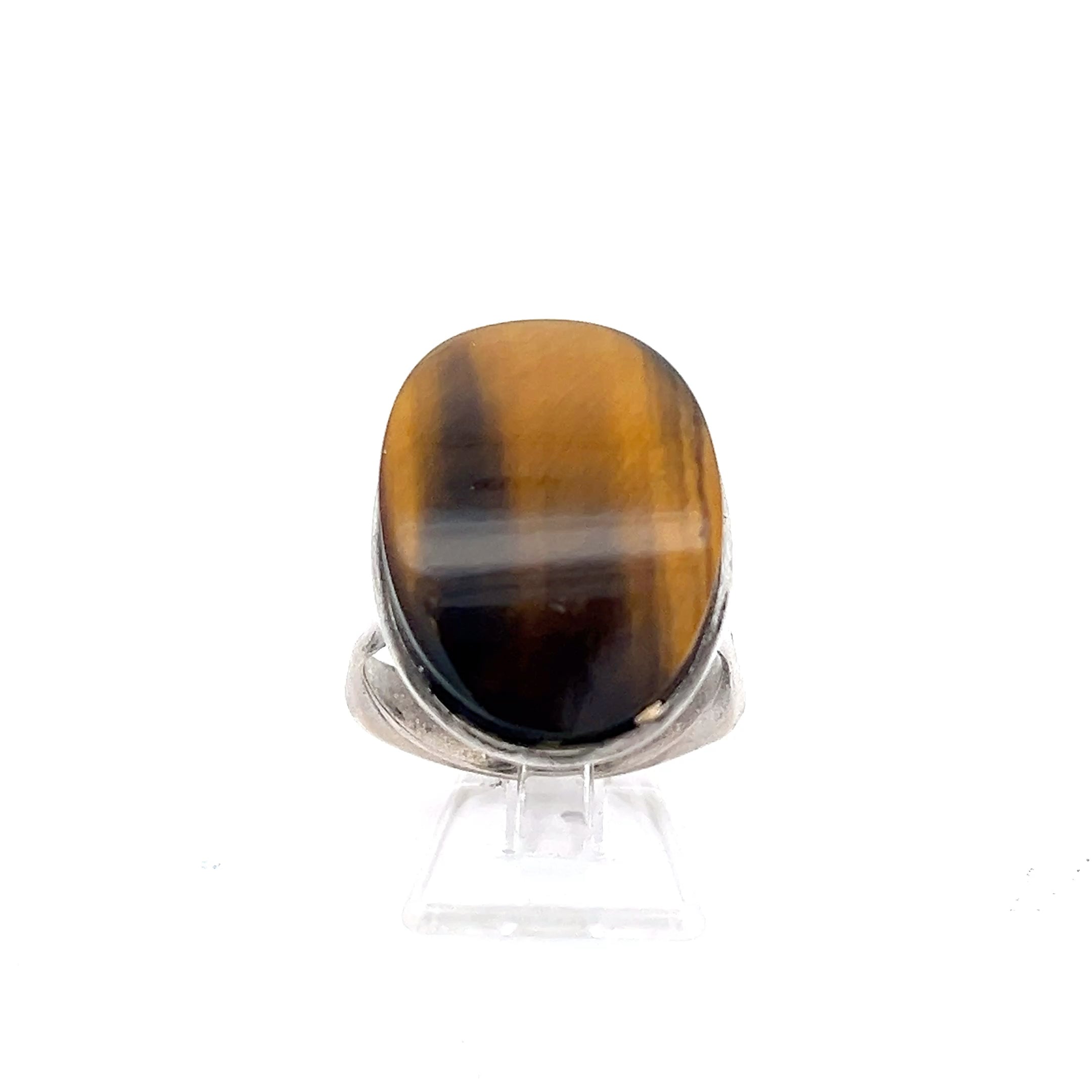 Tigeraugen Ring Sterling Silber 925 *60