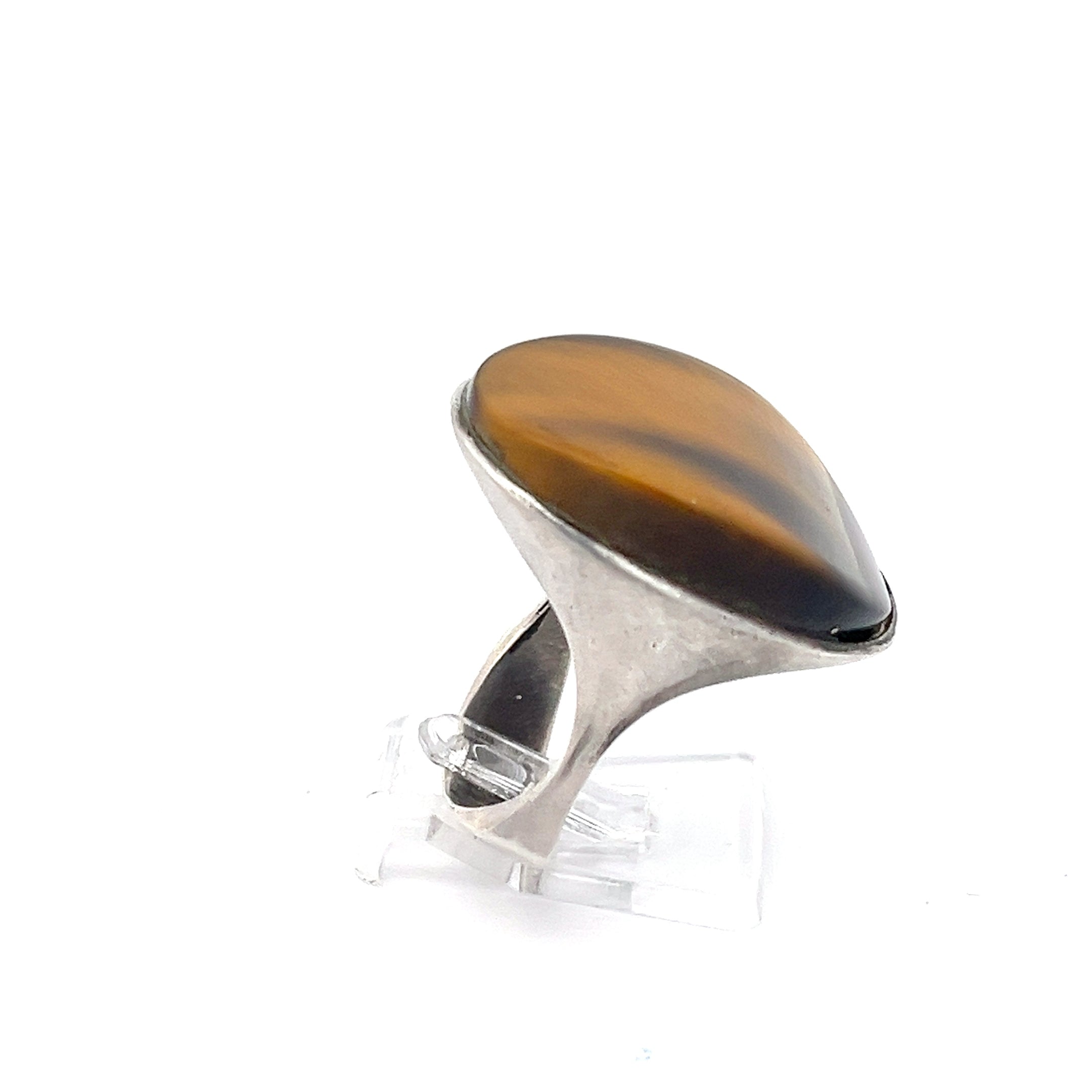 Tigeraugen Ring Sterling Silber 925 *60