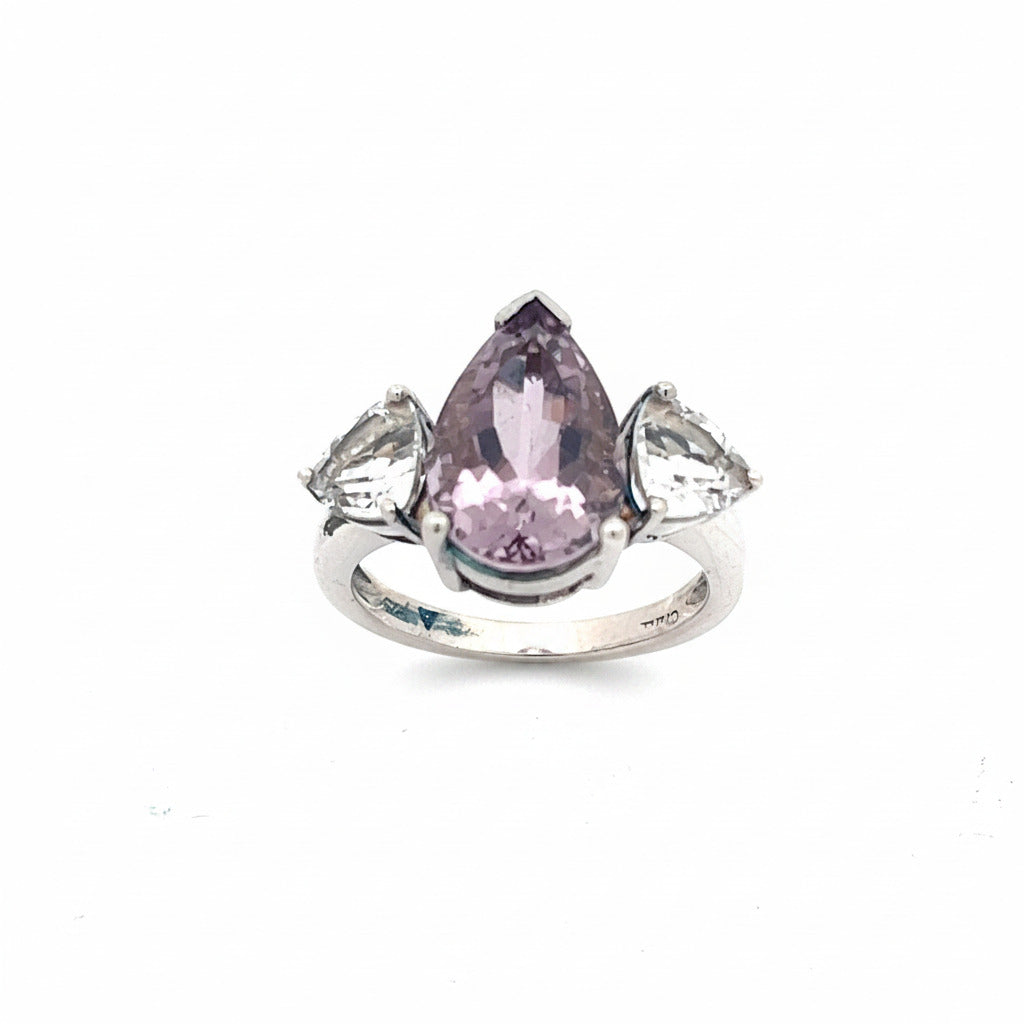 Ring 925 Sterling Silber lila Schmuckstein Gr.62