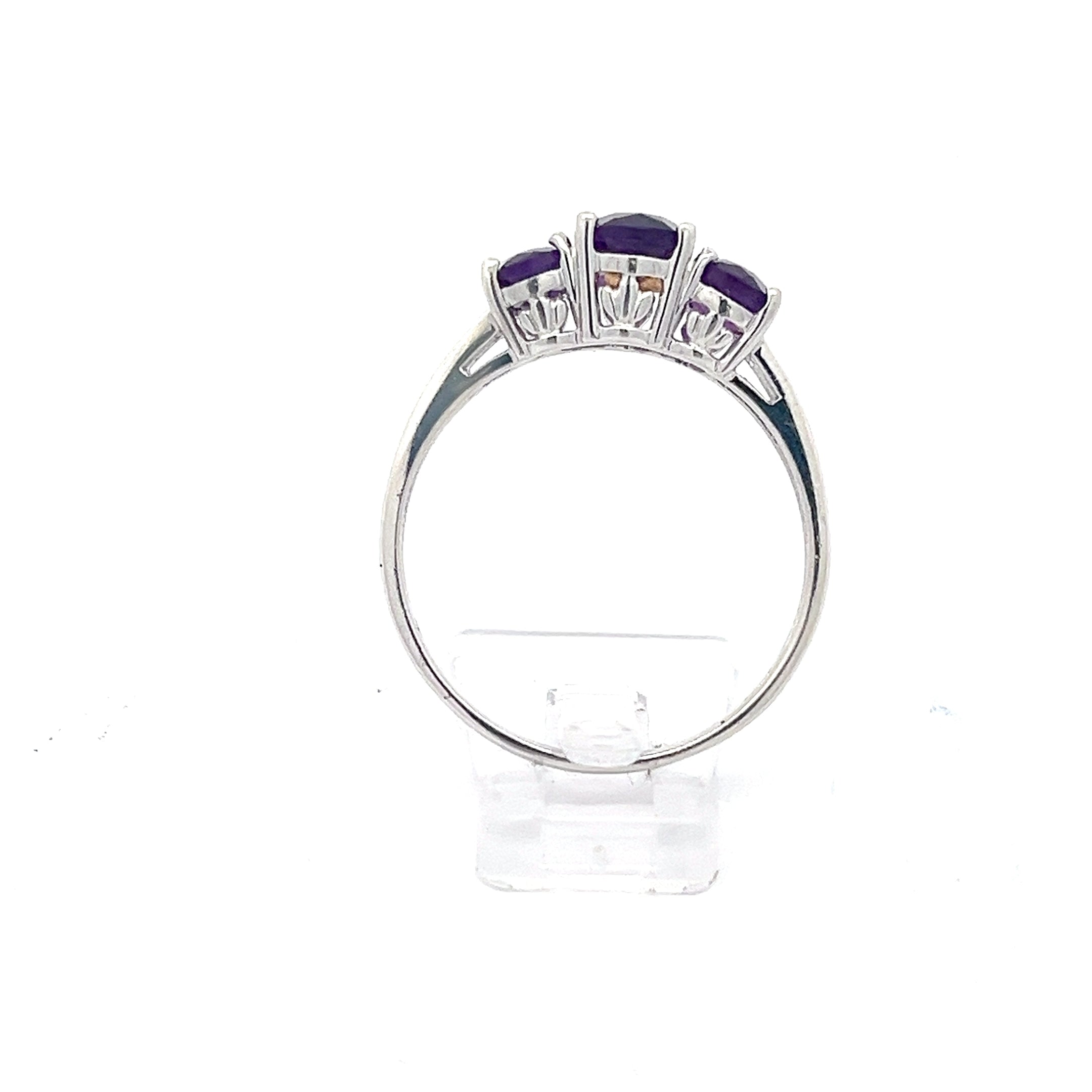 Damenring Sterling Silber 925 mit lila Steinen *67