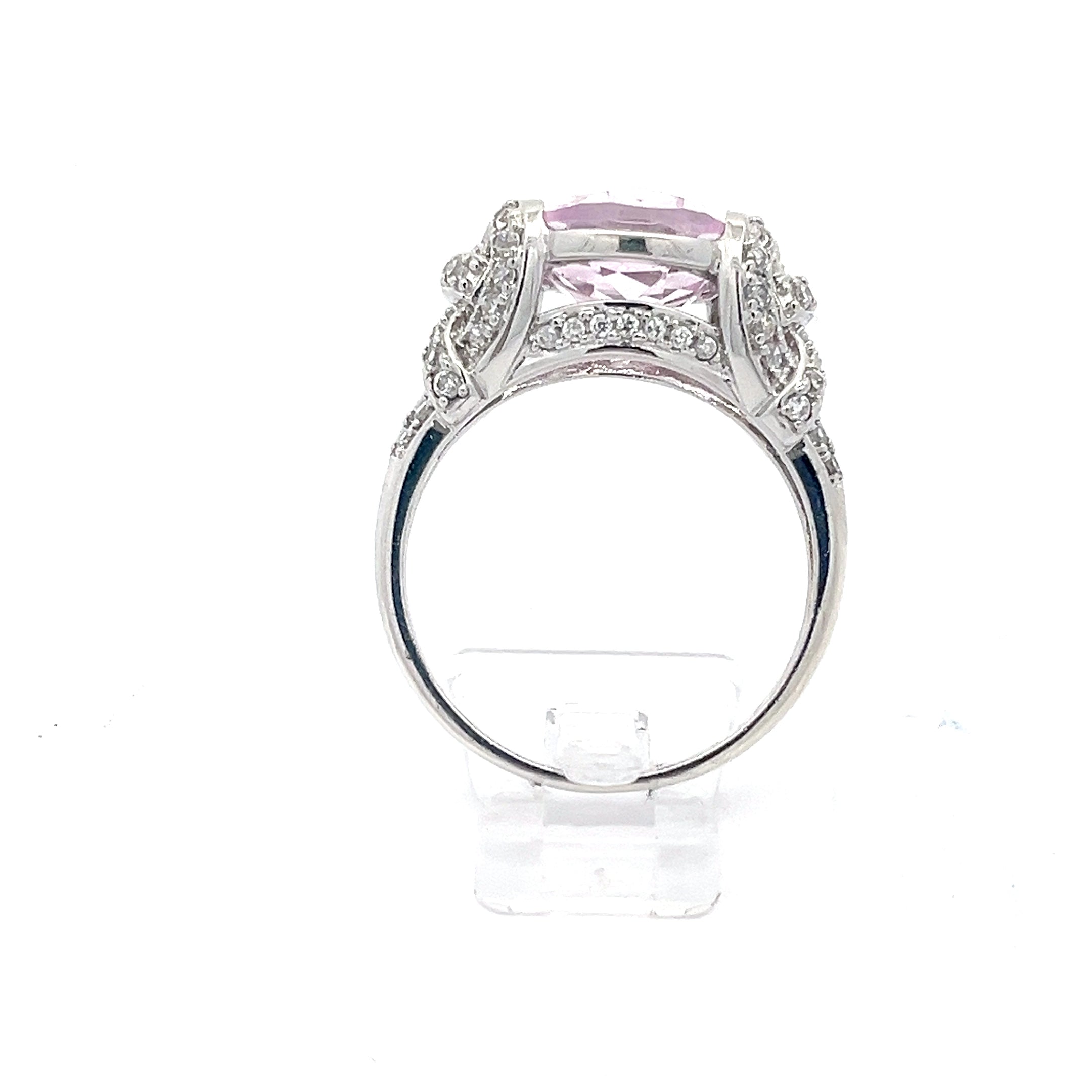 Damenring Sterling Silber 925 mit pink / lila Stein *65,5