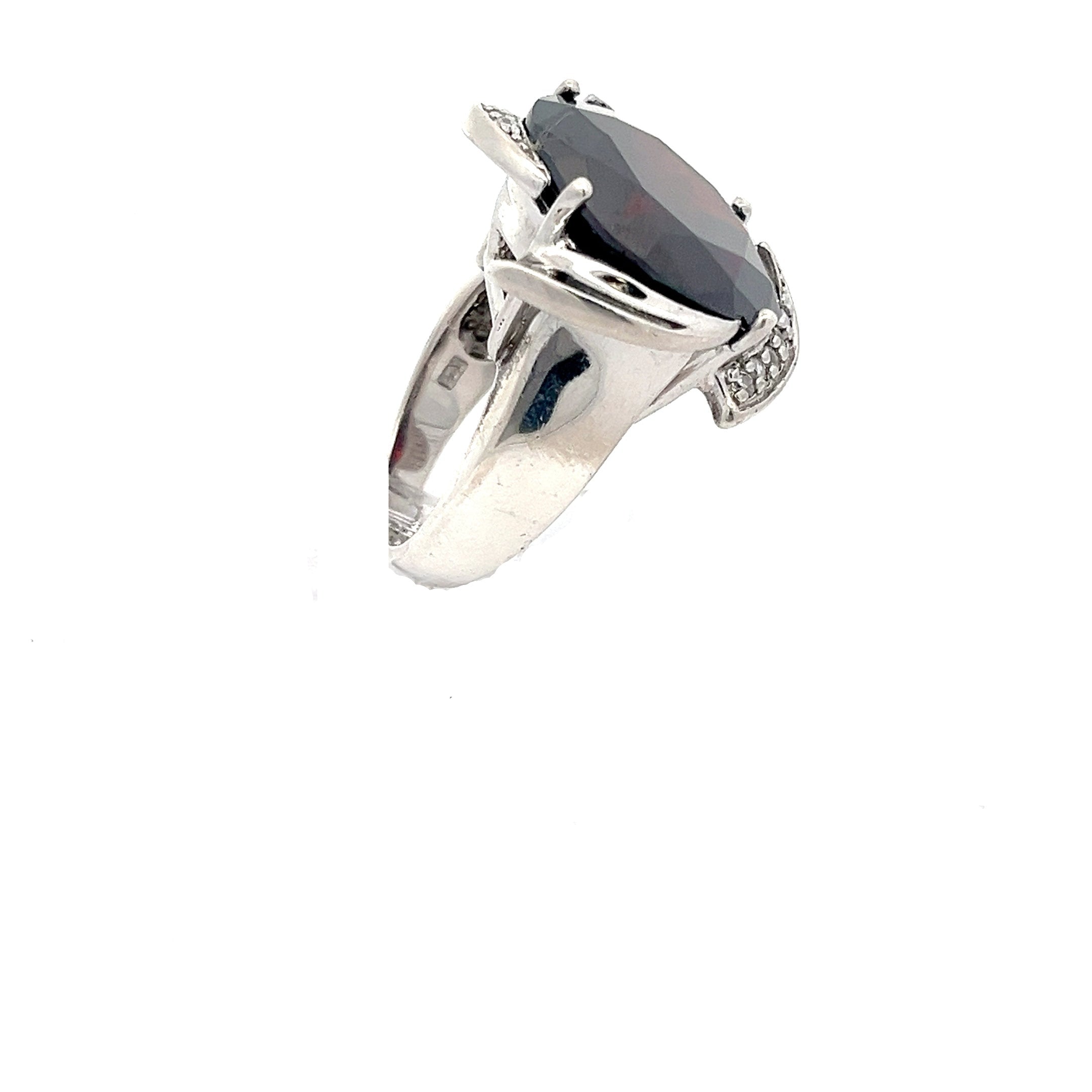Damenring Sterling Silber 925 mit Farbstein rot *58