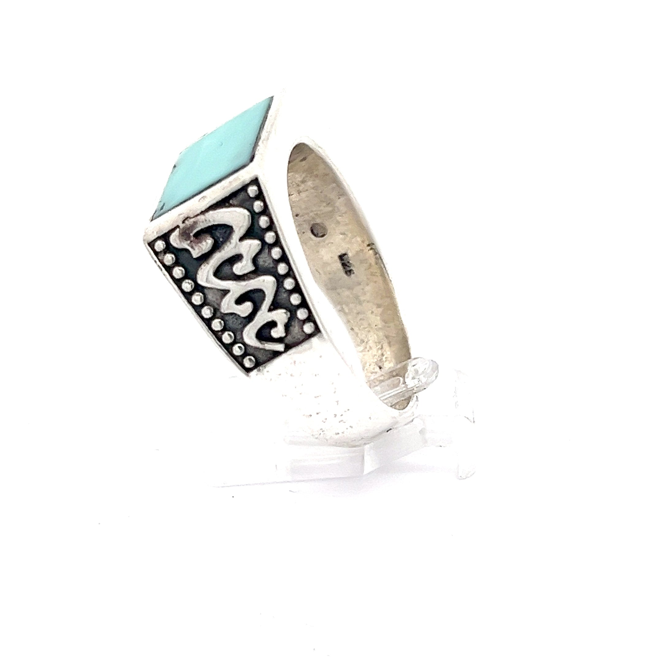 Navajo Herrenring Sterling Silber 925 mit türkisem Stein *71