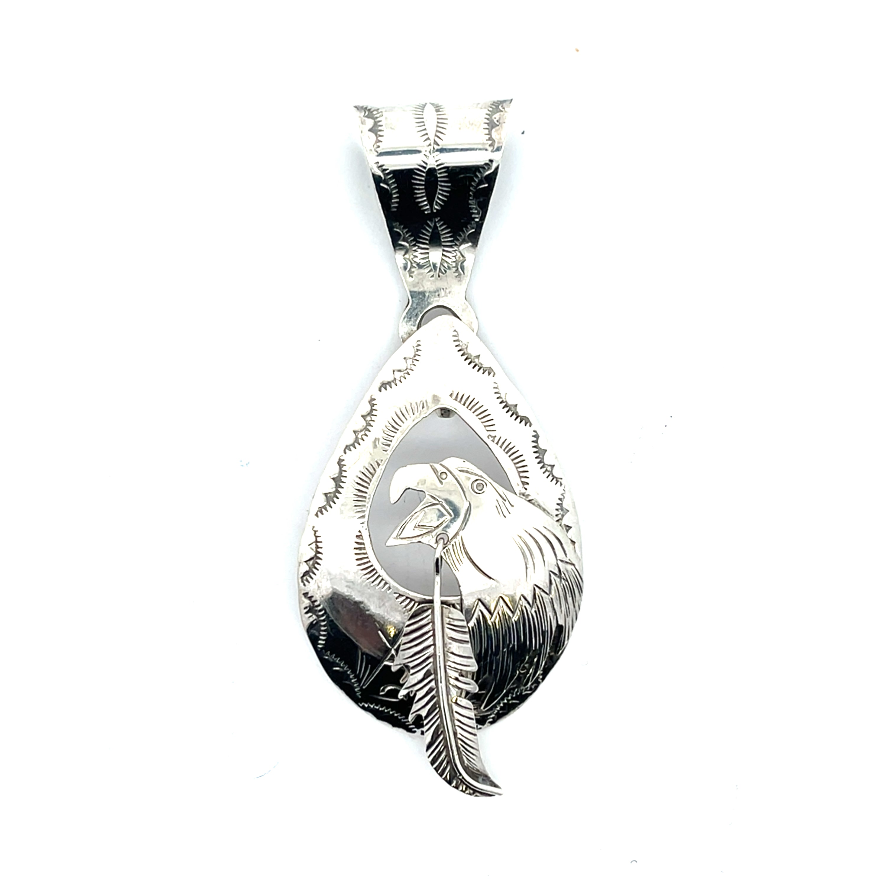 Navajo Adlerkopf Kettenanhänger Sterling Silber 925