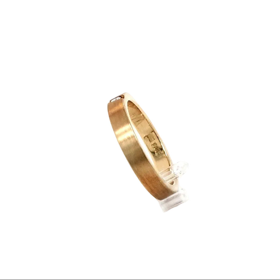 Ring Gelb Gold 585 Brillant Unisex Schmuck