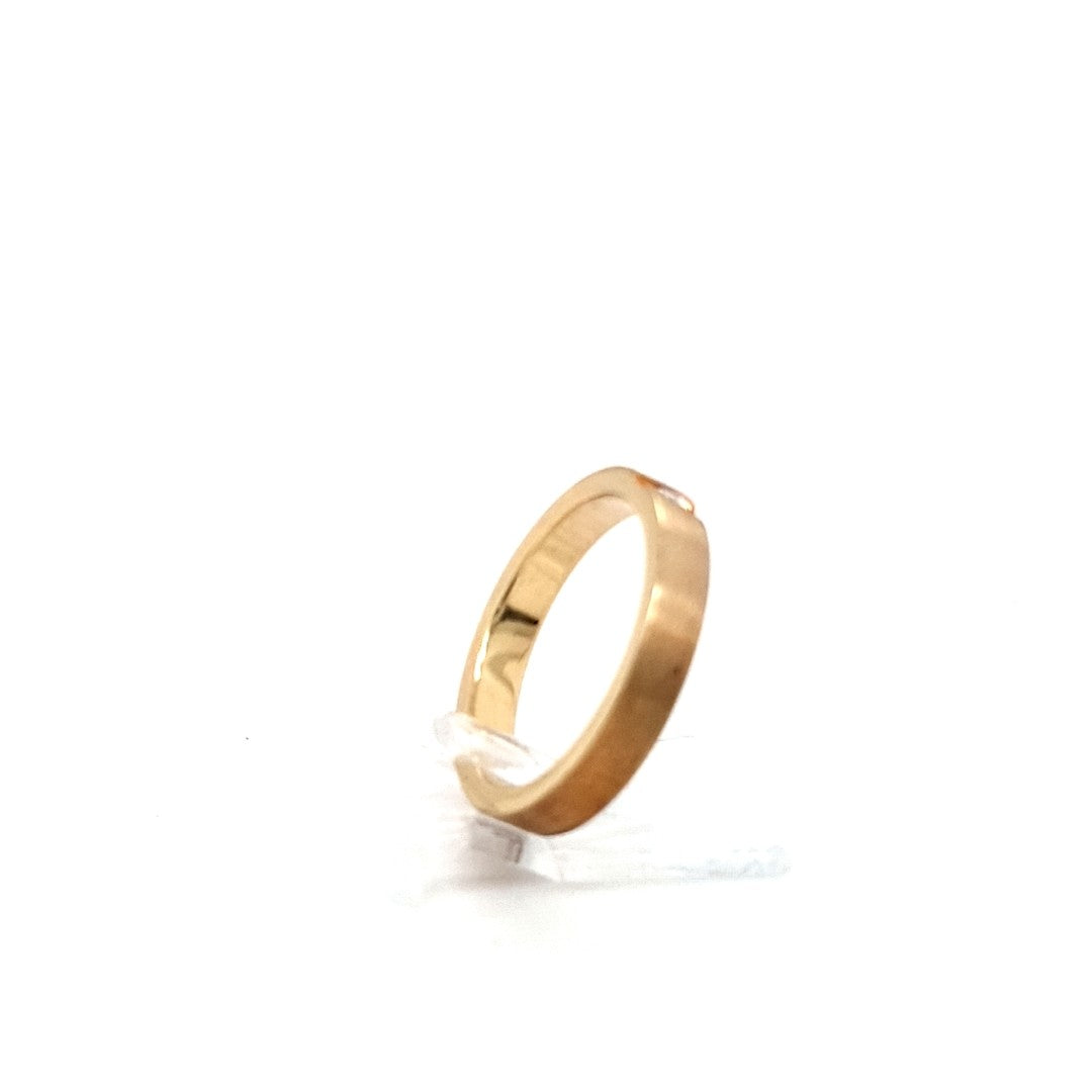 Ring Gelb Gold 585 Brillant Unisex Schmuck