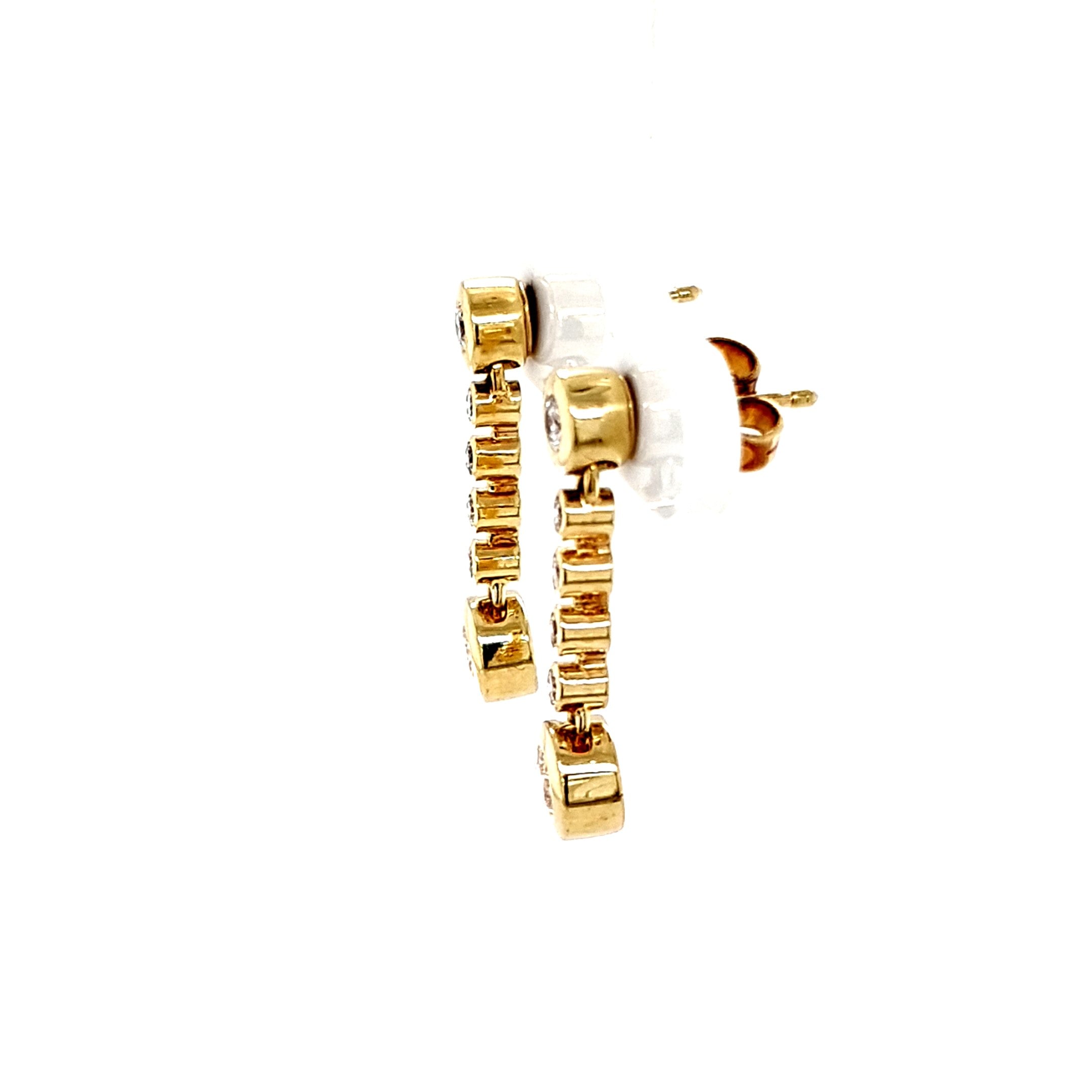 Damen Ohrringe Hänger Gelbgold 585  14 kt. Brillanten Schmuck Geschenk