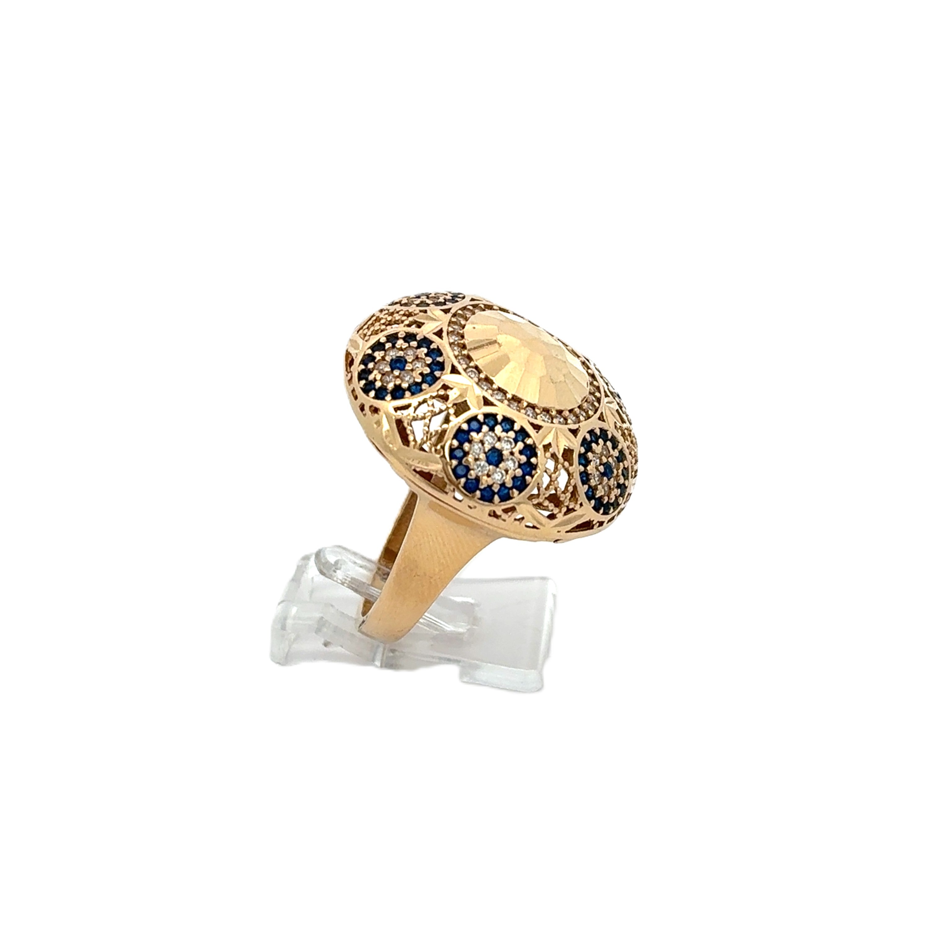Damen Ring Gelb Gold 585 14 kt Zirkonia  *57* Geschenk
