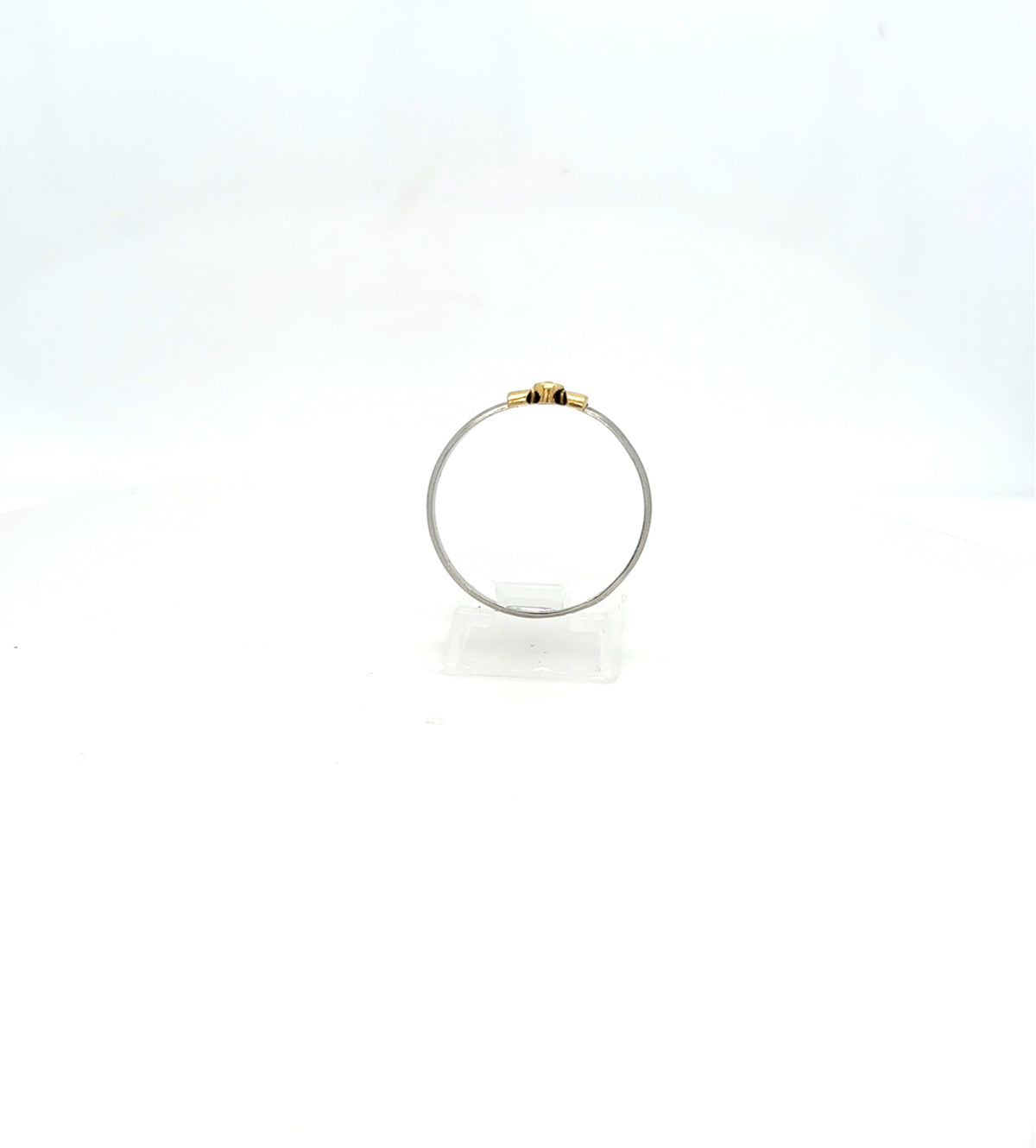 Ring Platin mit Gold Element 750 18kt und Brillant *62*
