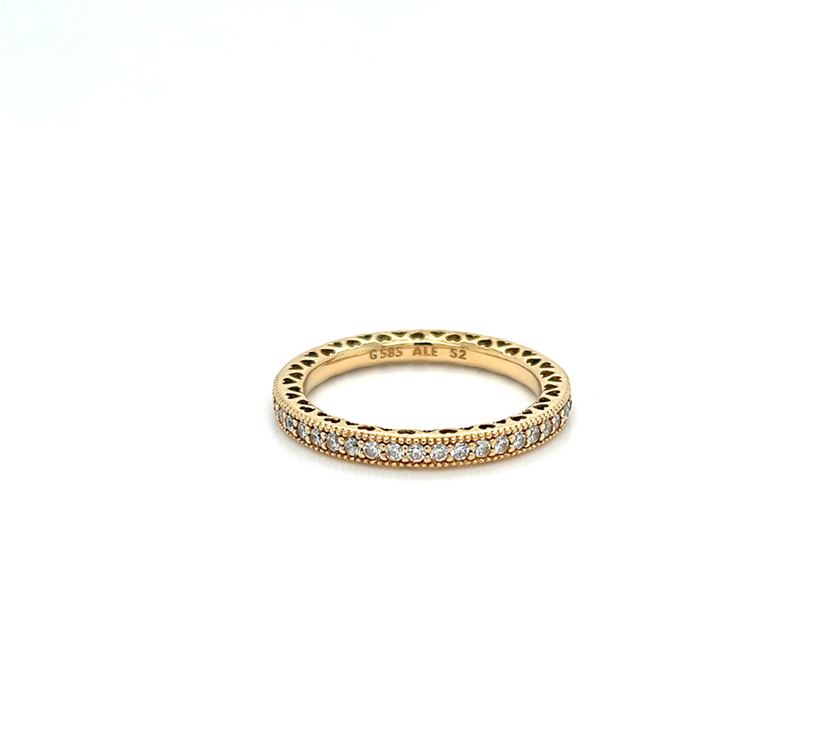 Pandora Ring Gelb Gold 585 14 kt Zirkonia Damen
