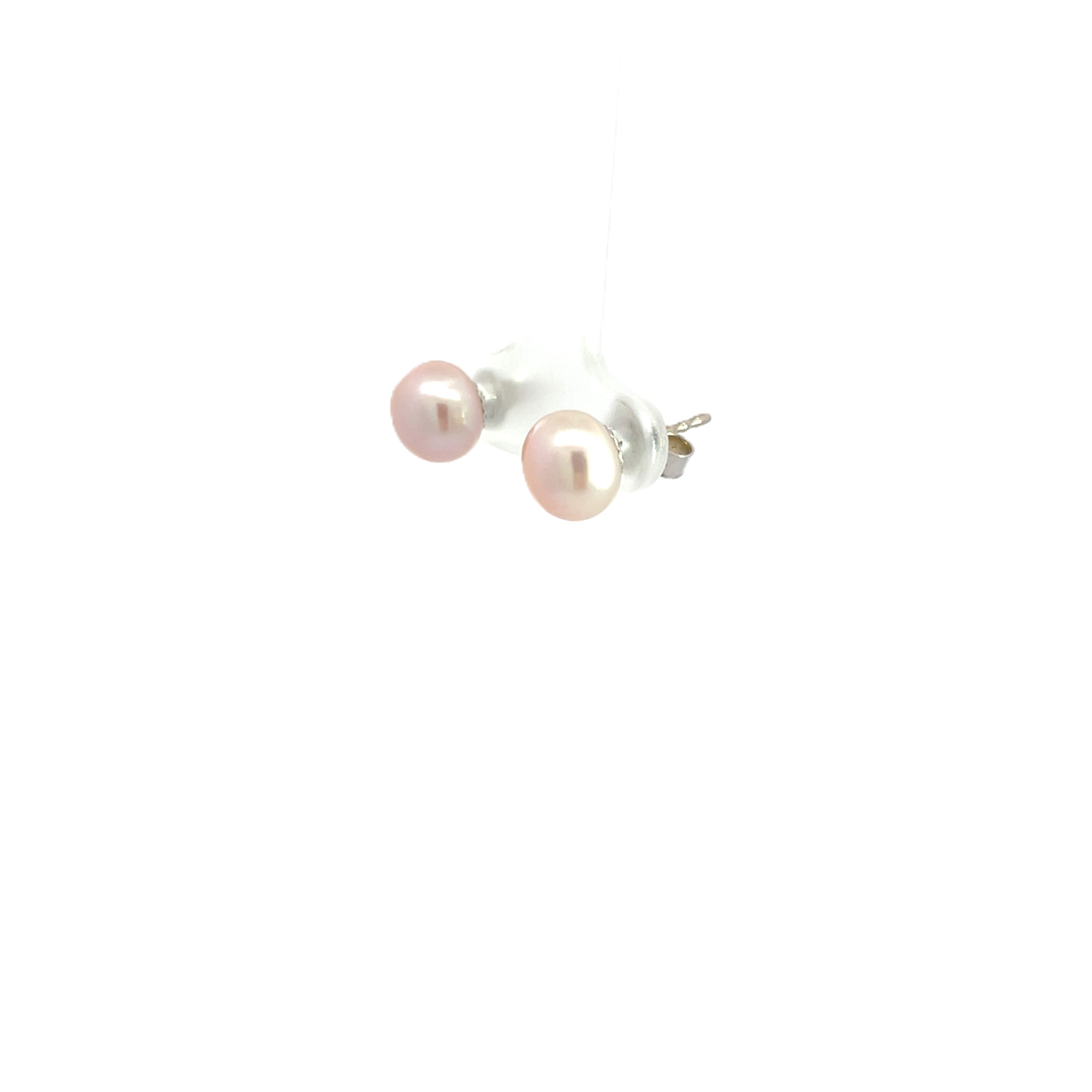 Perlenohrstecker Weißgold 585 14kt